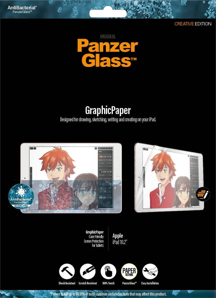 PanzerGlass Displayschutzfolie »Case Friendly GraphicPaper«, für iPad 10.2'', (1 St.)