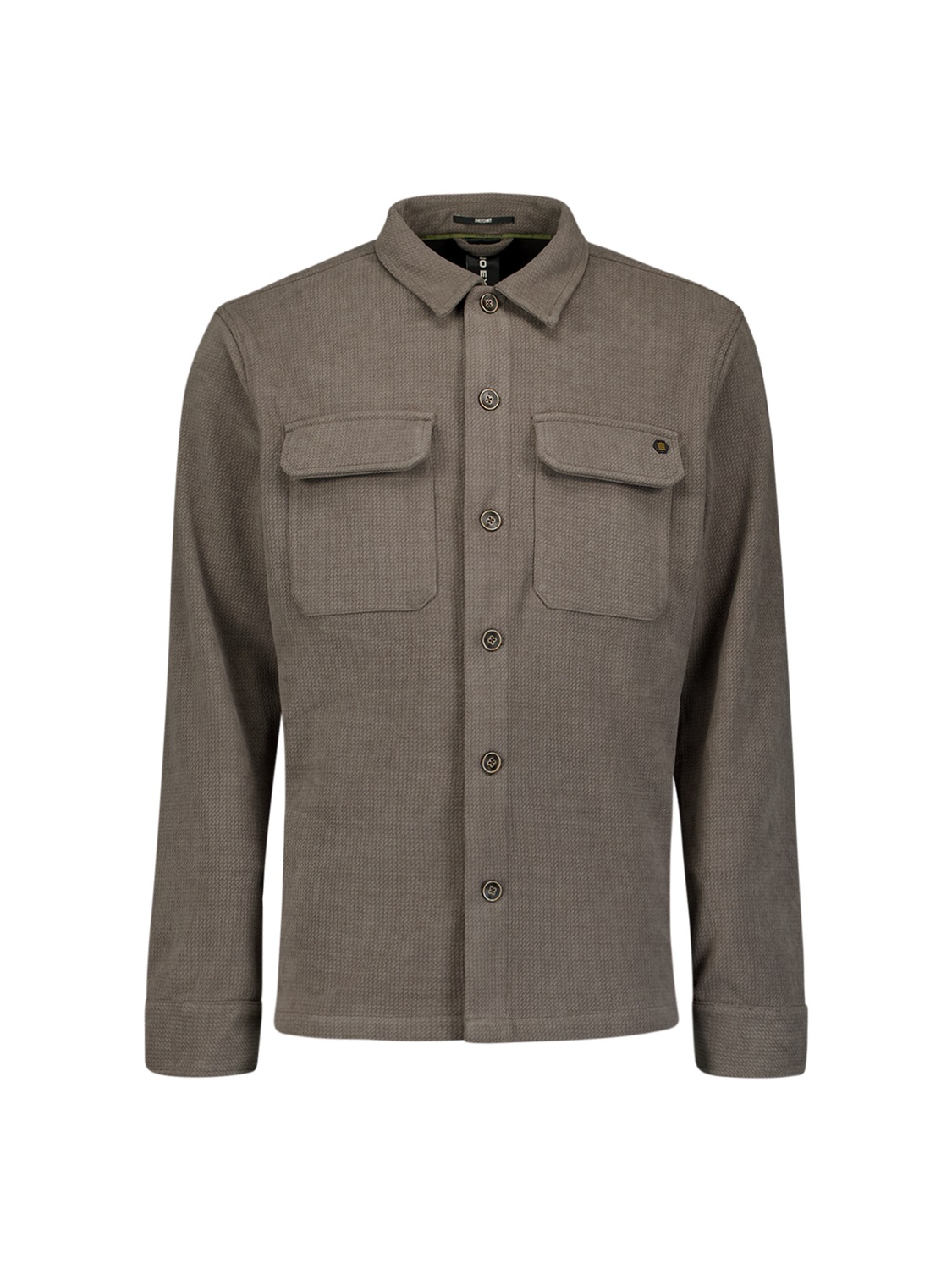 NO EXCESS Langarmhemd »No Excess Overshirt mit Knopfleiste«