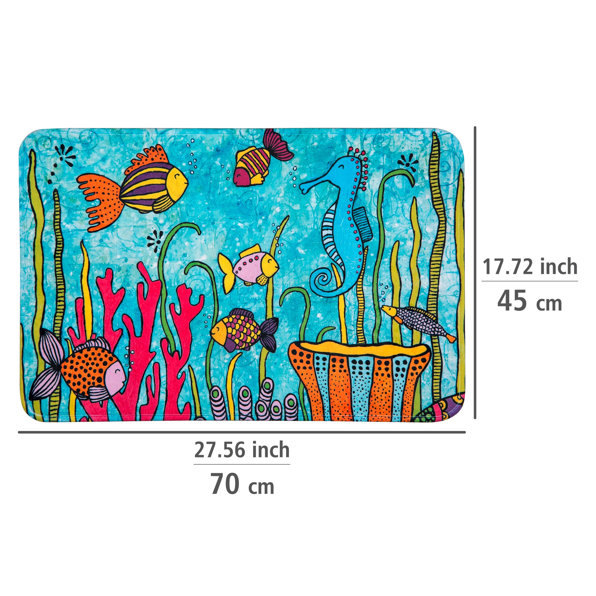 WENKO Badematte »Rollin'Art Ocean Life«, BxL: 45 x 70 cm