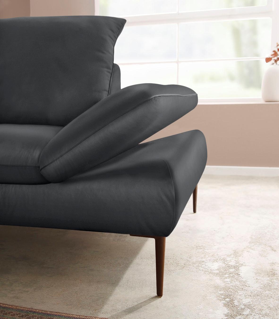 W.SCHILLIG Ecksofa »enjoy&MORE, Designsofa, elegant und bequem, L-Form«, Sitztiefenverstellung, Füße bronze pulverbeschichtet, Breite 294 cm
