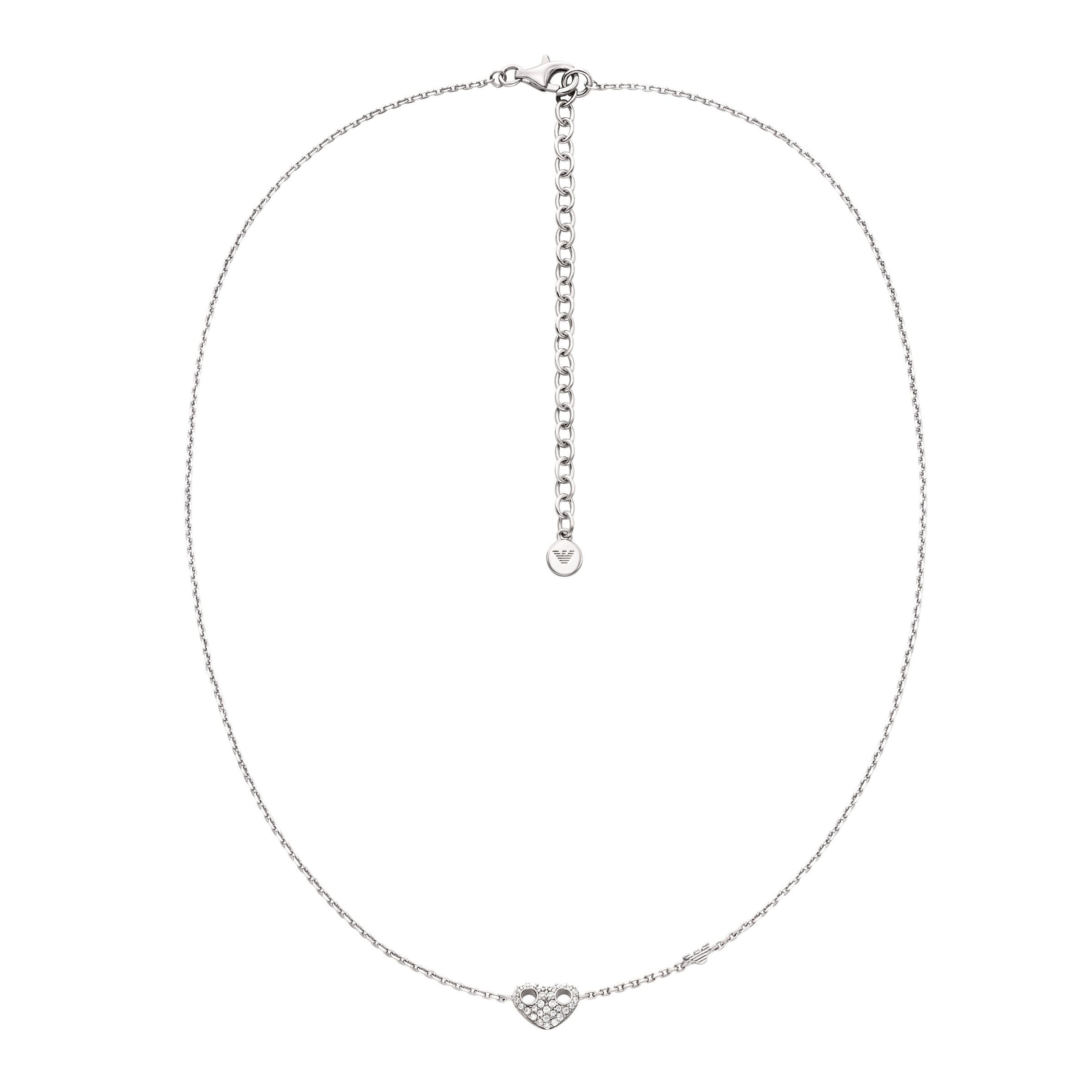 Emporio Armani Kette mit Anhänger »Schmuck Geschenk Silber 925 Herz« mit Zirkonia (synth.)