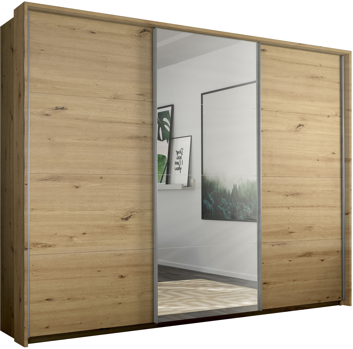 OTTO home Kleiderschrank "Mehrzweckschrank Aktenschrank Möbel Mietswohnung Schlafzimmer CORTONA" erhältlich in Breite 211/278/323/368 cm, Höhe: 214/233 cm, inkl. Passepartout und Zubehör, optionale Beleuchtung MADE IN GERMANY
