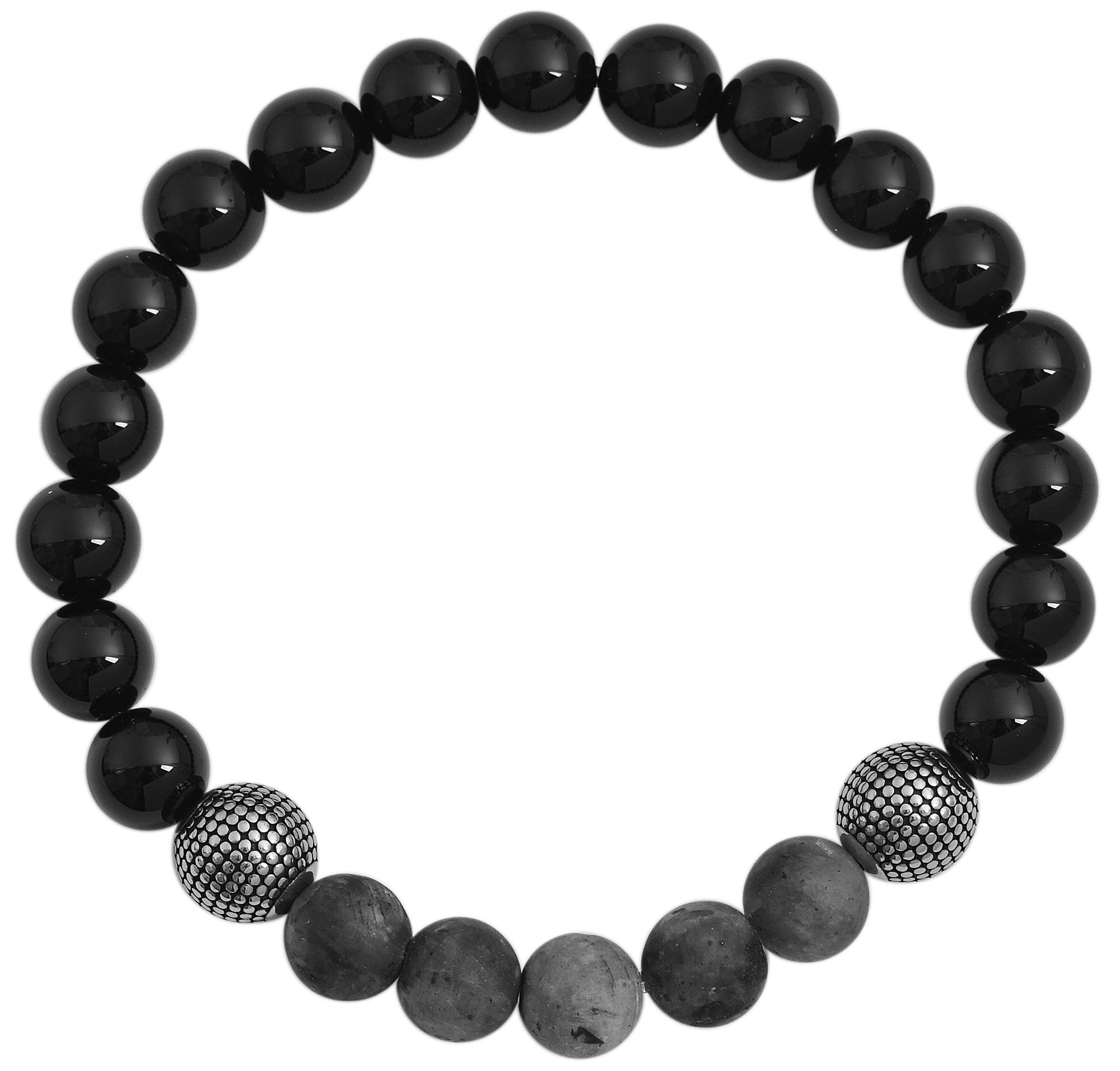 Adelia´s Gliederarmband »Armband – Kugelarmband aus Edelstahl mit Achat 17 cm« Zum Verschenken – passend für viele Anlässe