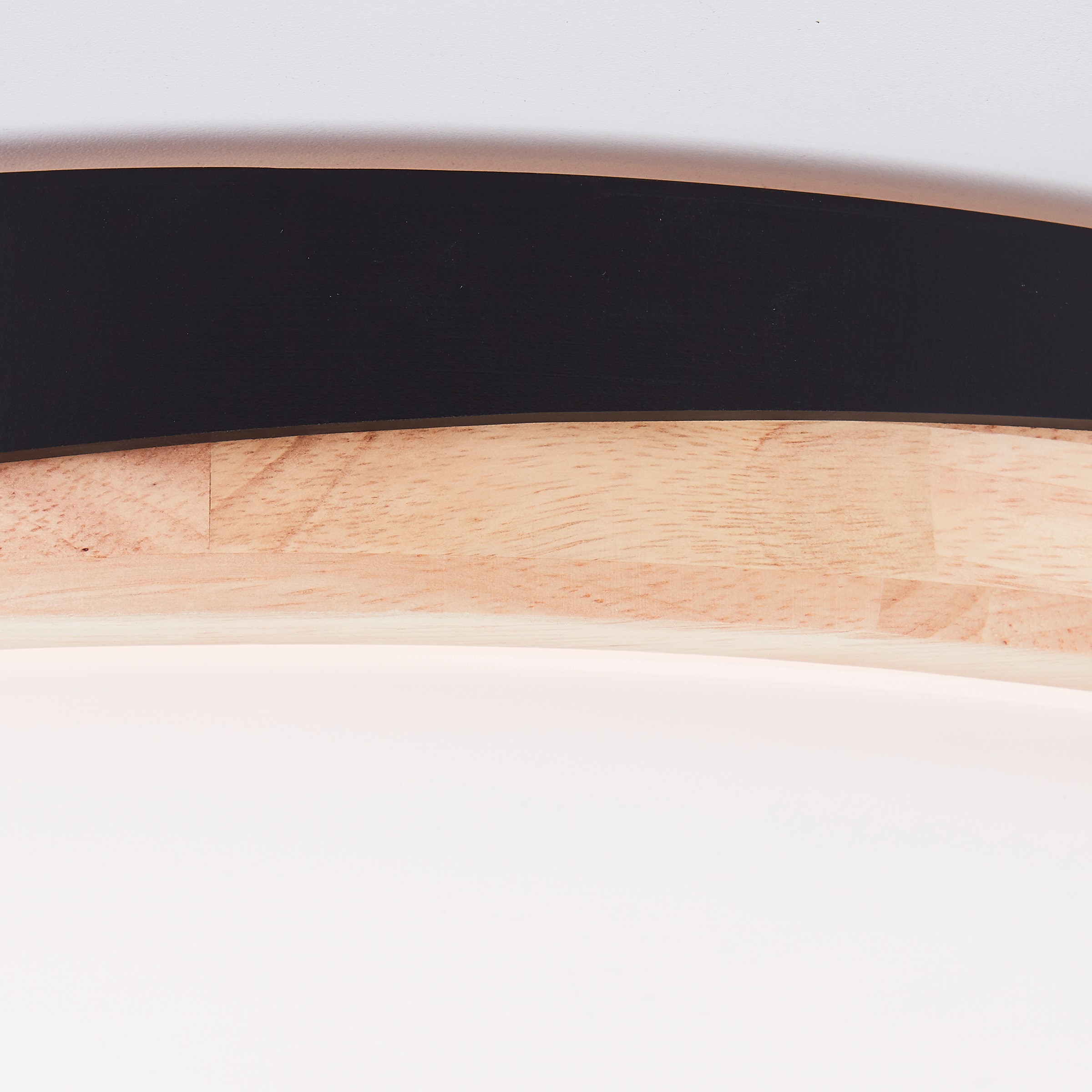 Brilliant LED Deckenleuchte »Baarlo«, Ø 50 cm, 4500 lm, 3000-6500 K, dimmbar, Fernbedienung, Holz/Metall