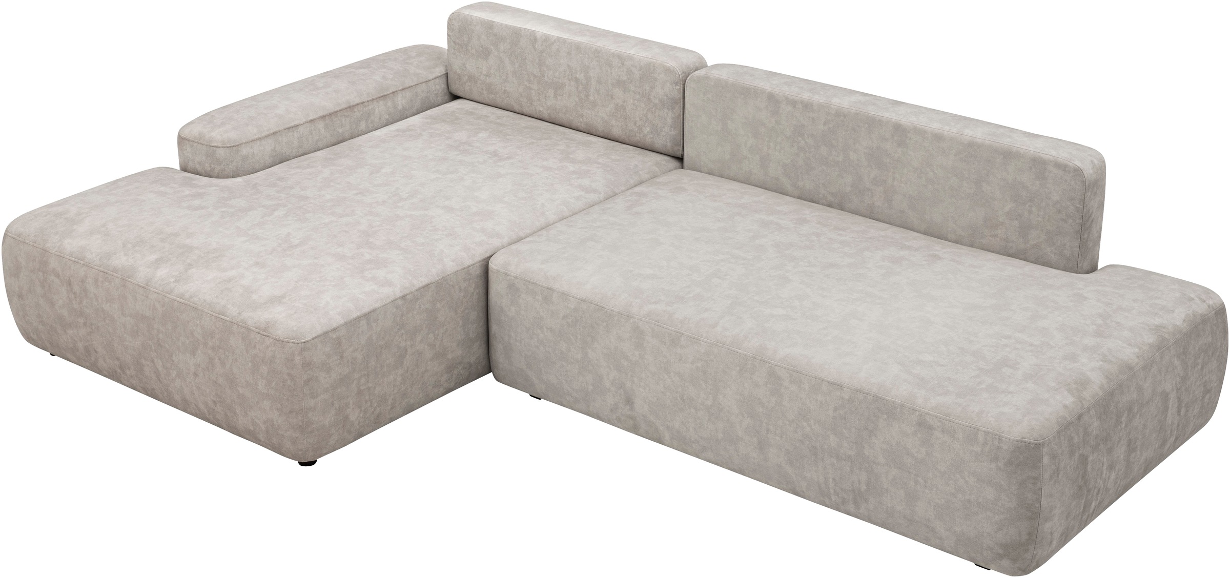 INOSIGN Ecksofa »TORGE, Schlafsofa Cord, Samtvelours u. Strukur fein, Couch in L-Form«, Schlaffunktion und Bettkasten, Liegefläche: 210x125 cm, neues Design