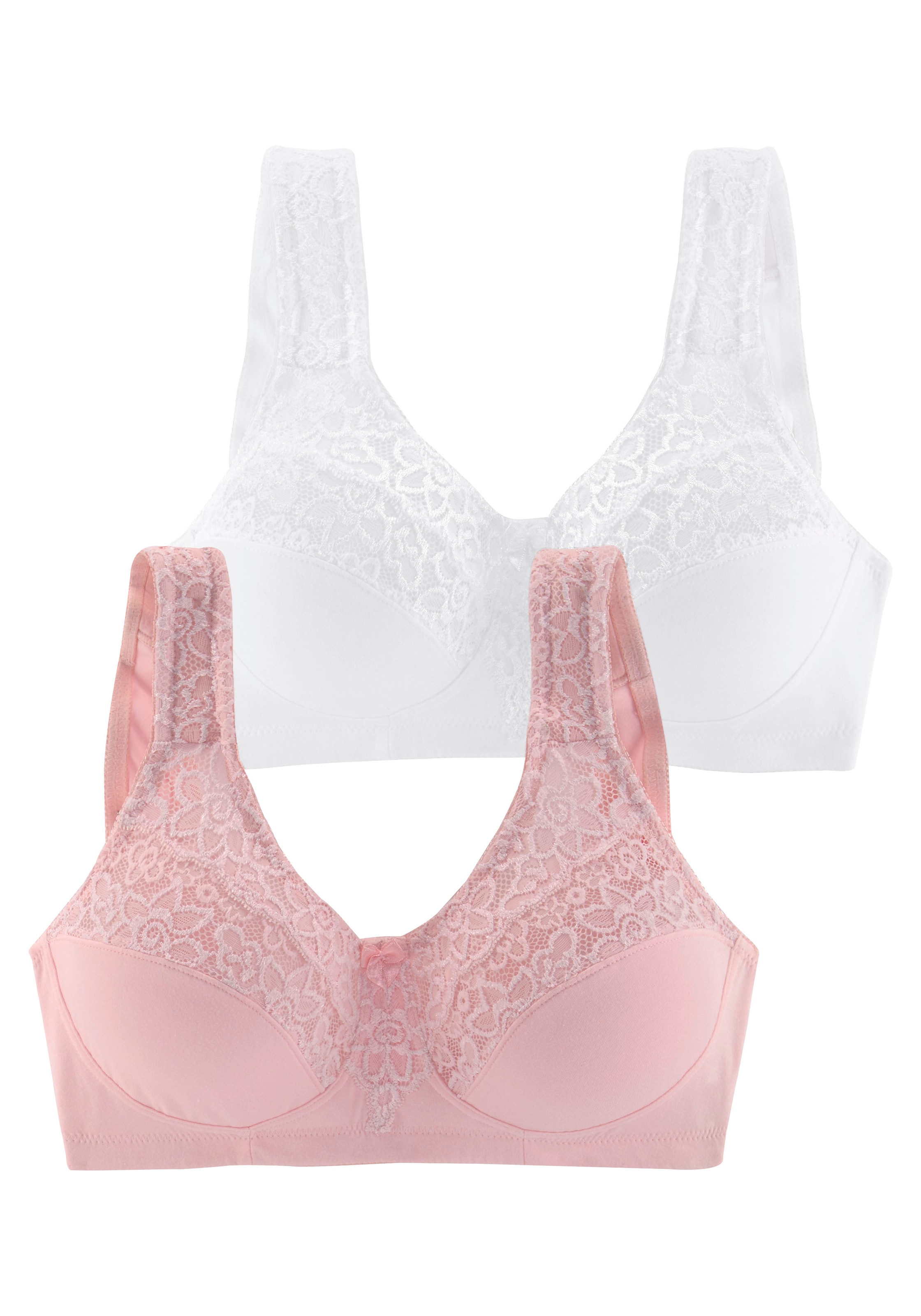 petite fleur Entlastungs-BH, ohne Bügel, mit eleganter Spitze, Basic Dessous