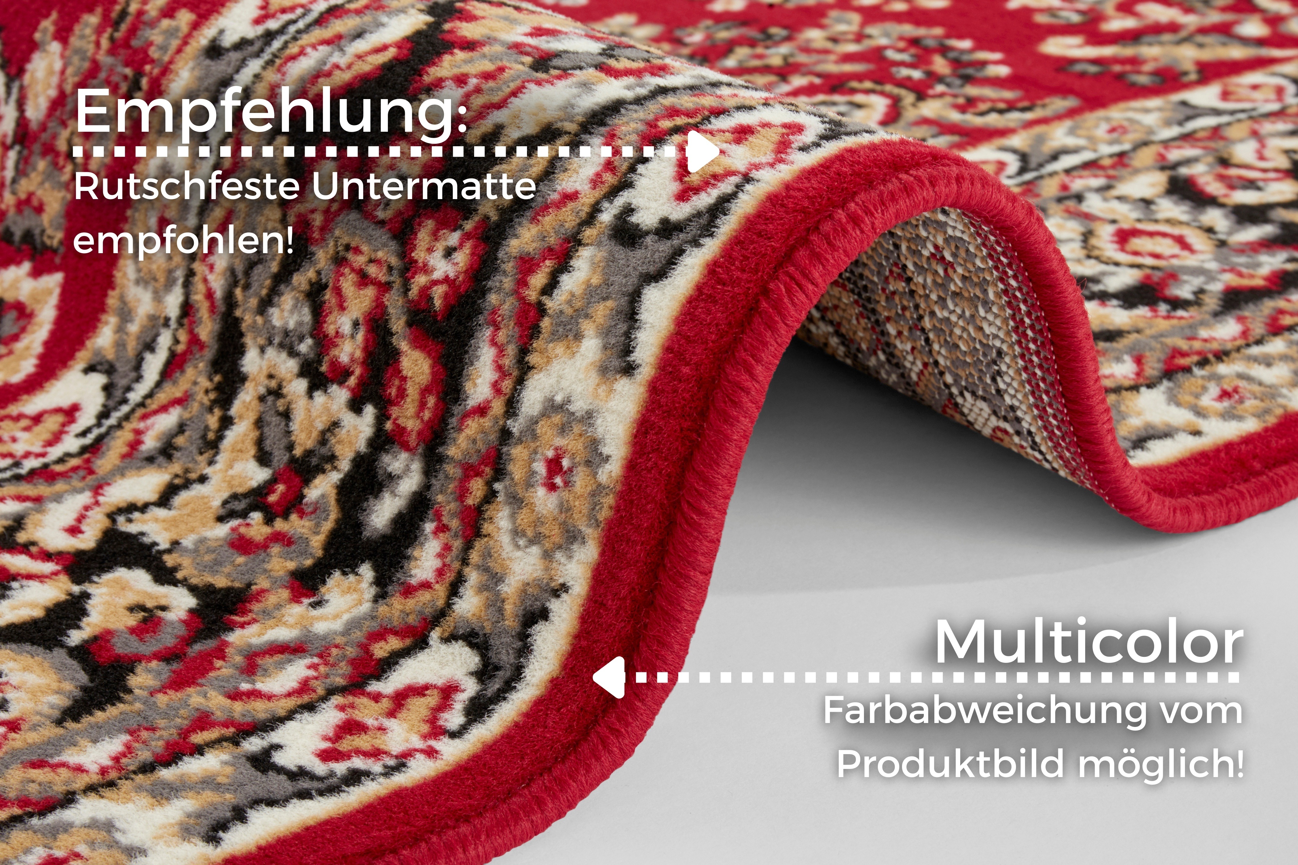 Thumbnail - HANSE Home Teppich "Halton" rechteckig 8 mm Höhe Kurzflor, Orient-Optik, mit Bordüre, Läufer, pflegeleicht, gekettelt