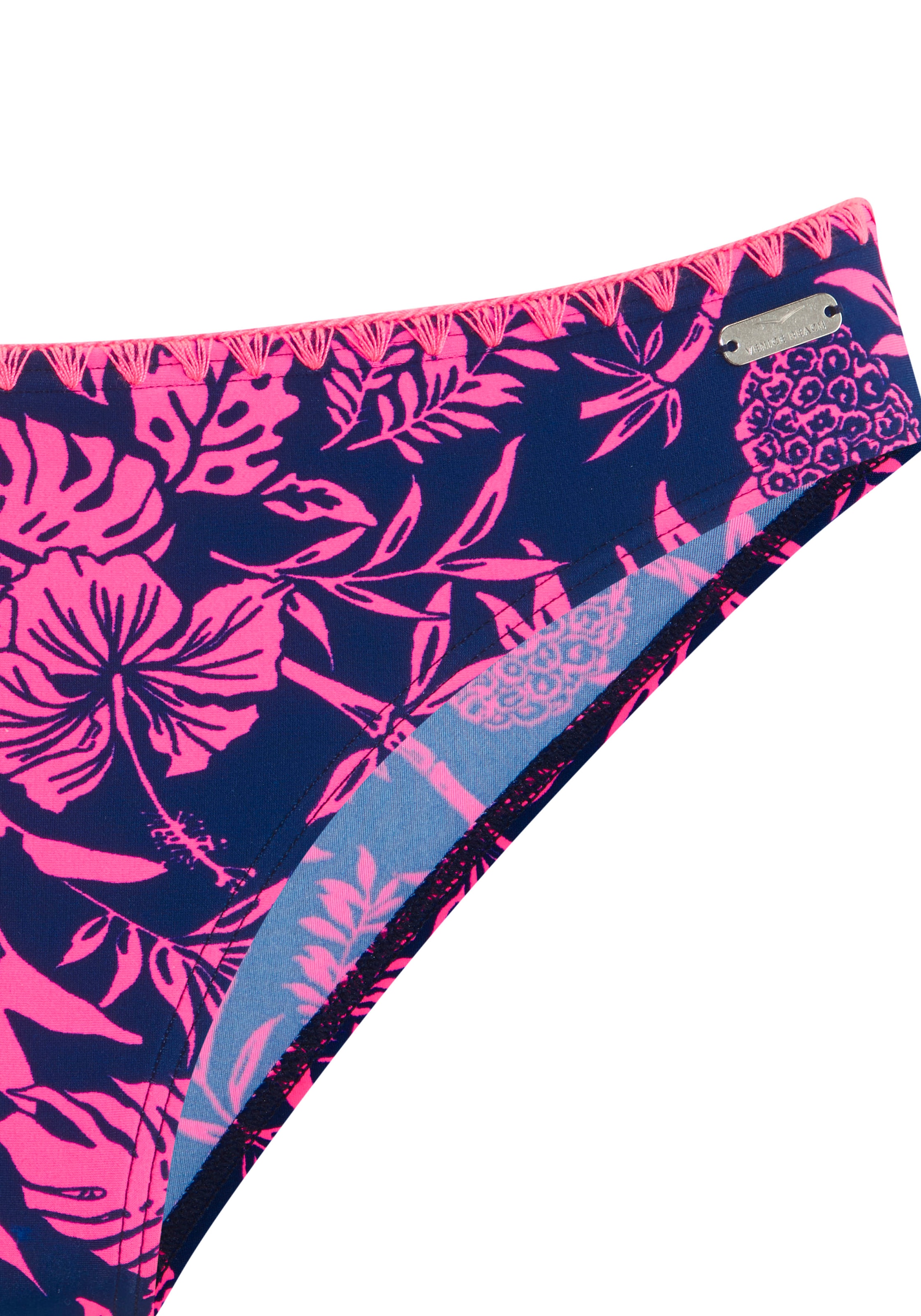 Venice Beach Bügel-Bandeau-Bikini »Kensi«, mit kontrasfarbener Häkelkante