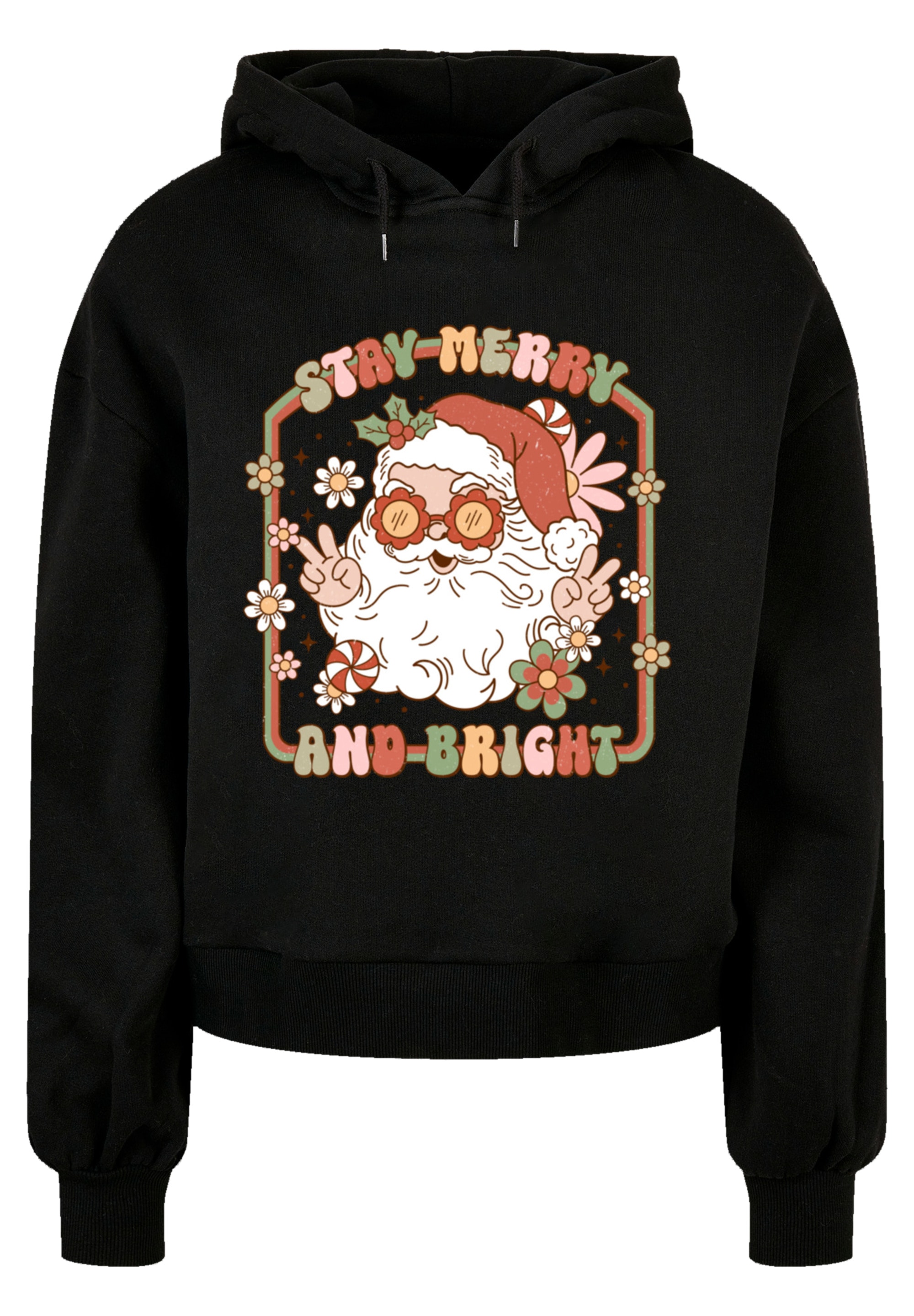 F4NT4STIC Kapuzenpullover »Stay Merry And Bright Hippie Santa«, Premium Qualität, Christmas Collection