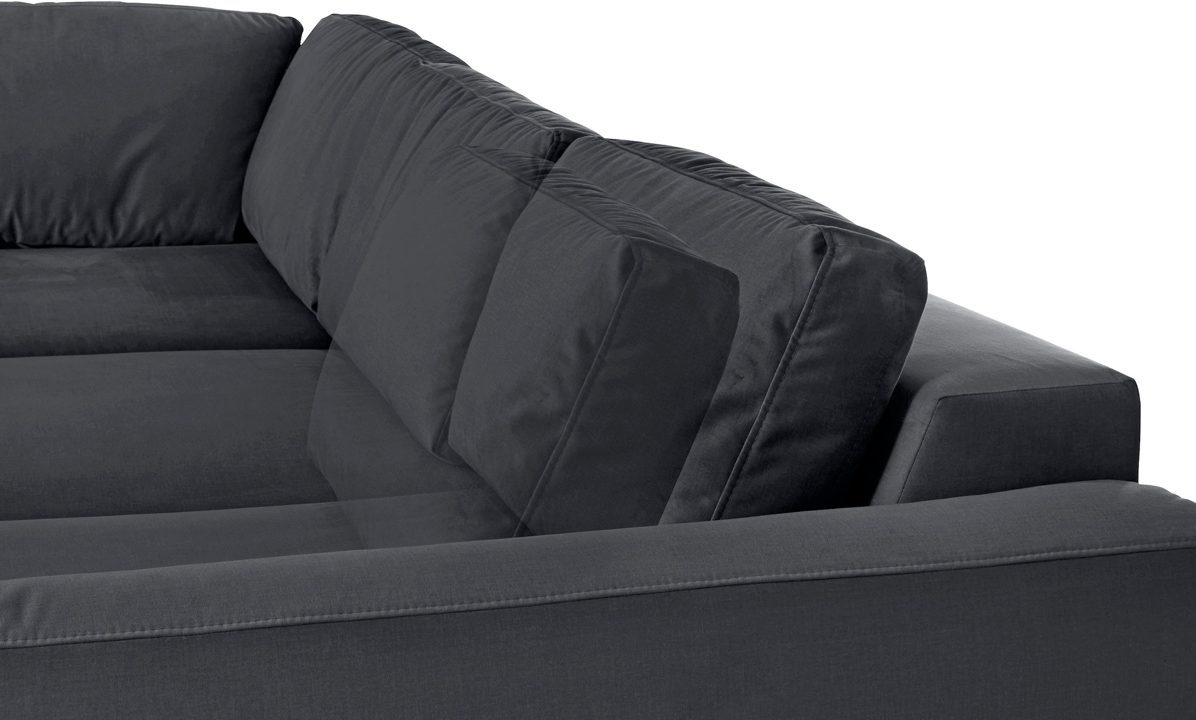 Places of Style Ecksofa »Bloomfield, L-Form«, extra tiefe Sitzfläche, wahlweise mit Sitztiefenverstellung