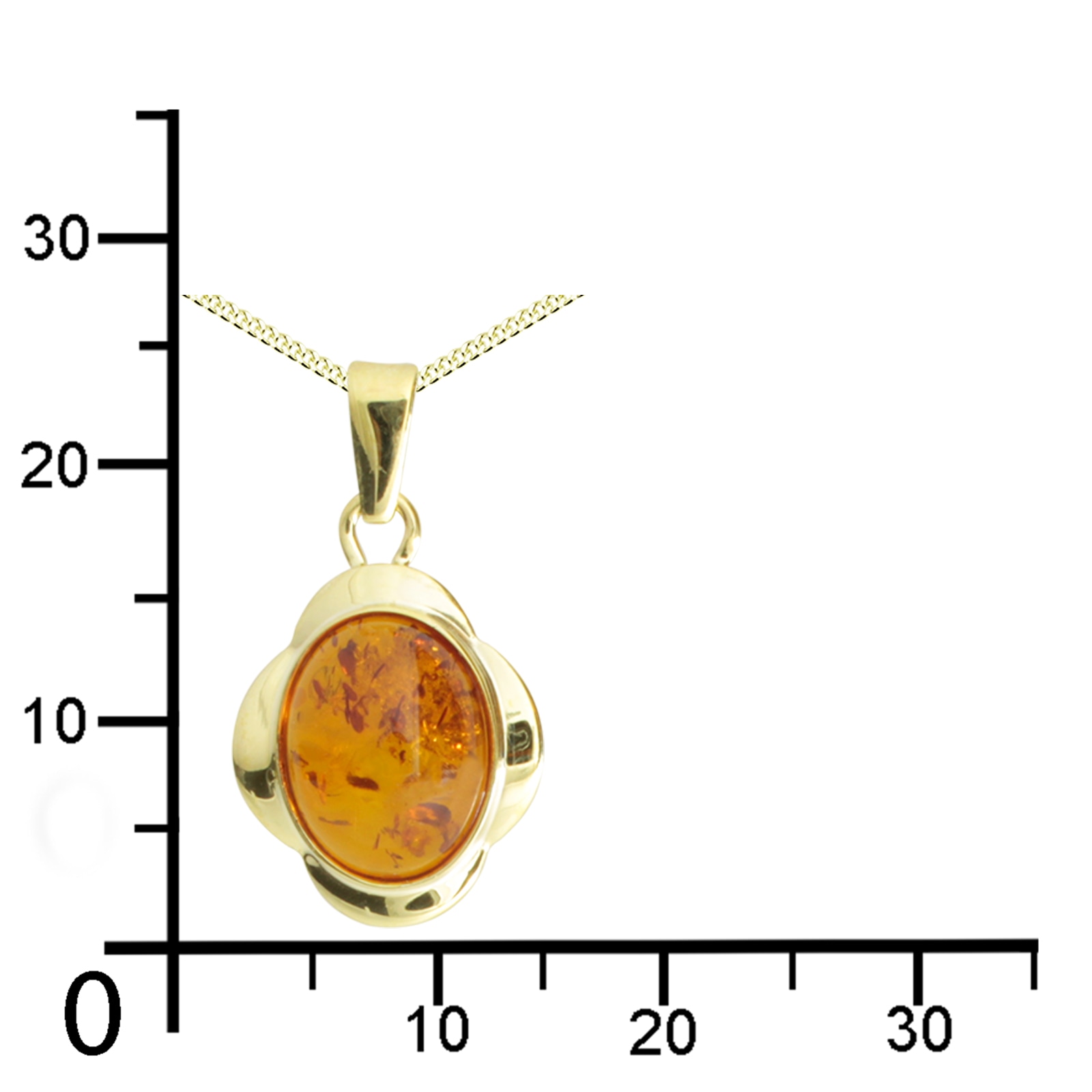 OSTSEE-SCHMUCK Kette und Anhänger Set »- Melle - Gold 333/000 - Bernstein«