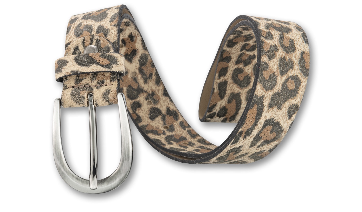 BERND GÖTZ Ledergürtel "Ledergürtel mit angesagtem Leoprint" günstig online kaufen