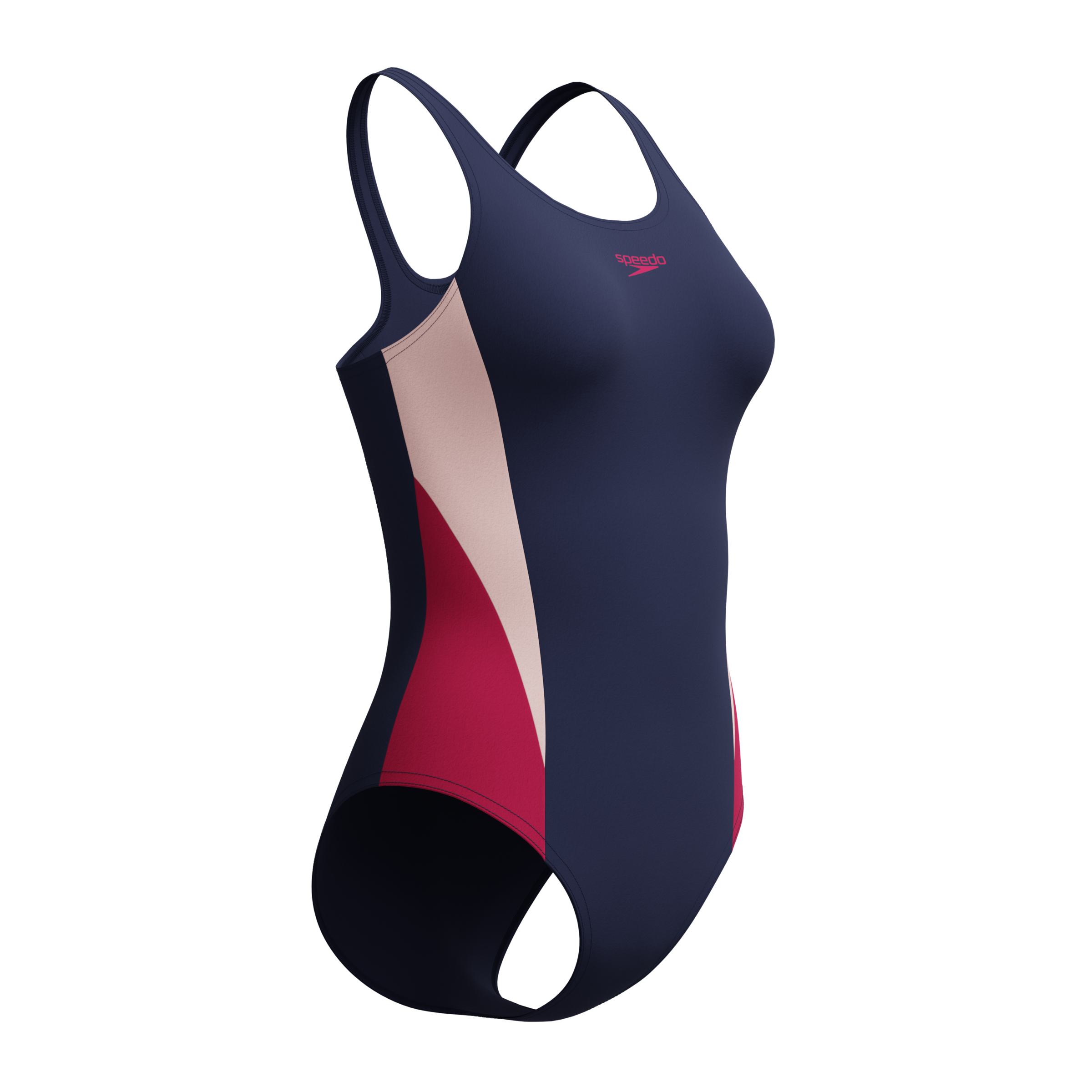 Badeanzug SPEEDO, Damen, Gr. 40, N-Gr, nvy, pnk, Obermaterial: 80% Polyamid, 20% Elasthan, Badeanzüge Badeanzug, schnell trocknend 3