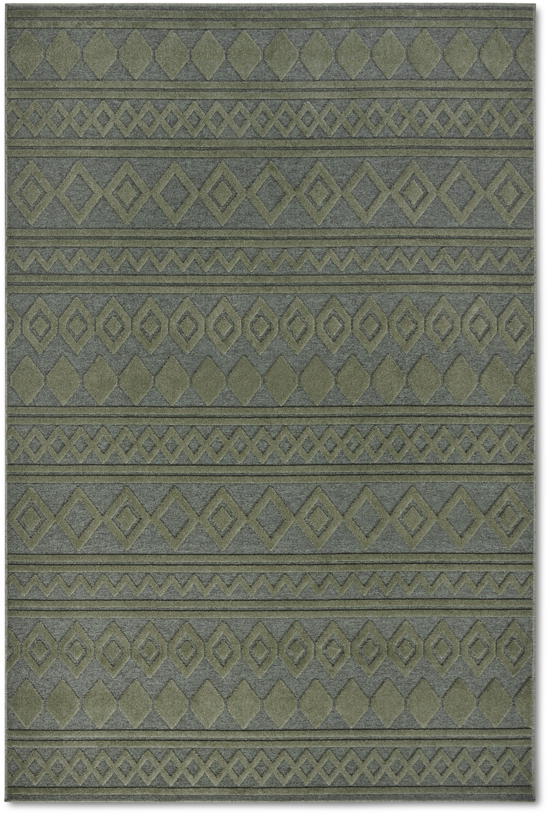 Villeroy & Boch Teppich »Catherine«, rechteckig, 5,5 mm Höhe, Wohnzimmer, Schlafzimmer, Modern, Hoch-Tief Effekt, Flur
