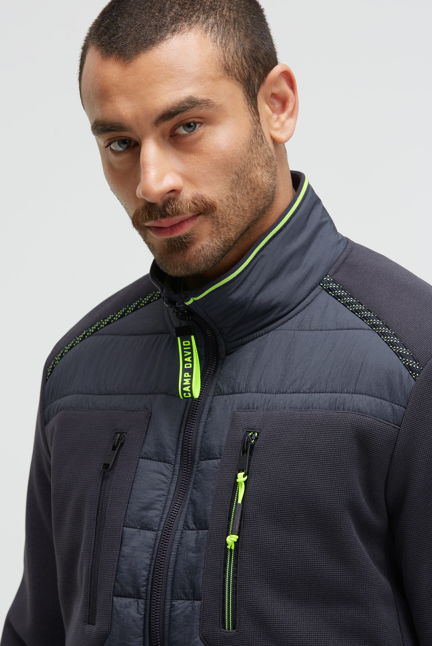 CAMP DAVID Fleecejacke, ohne Kapuze, mit Brusttaschen