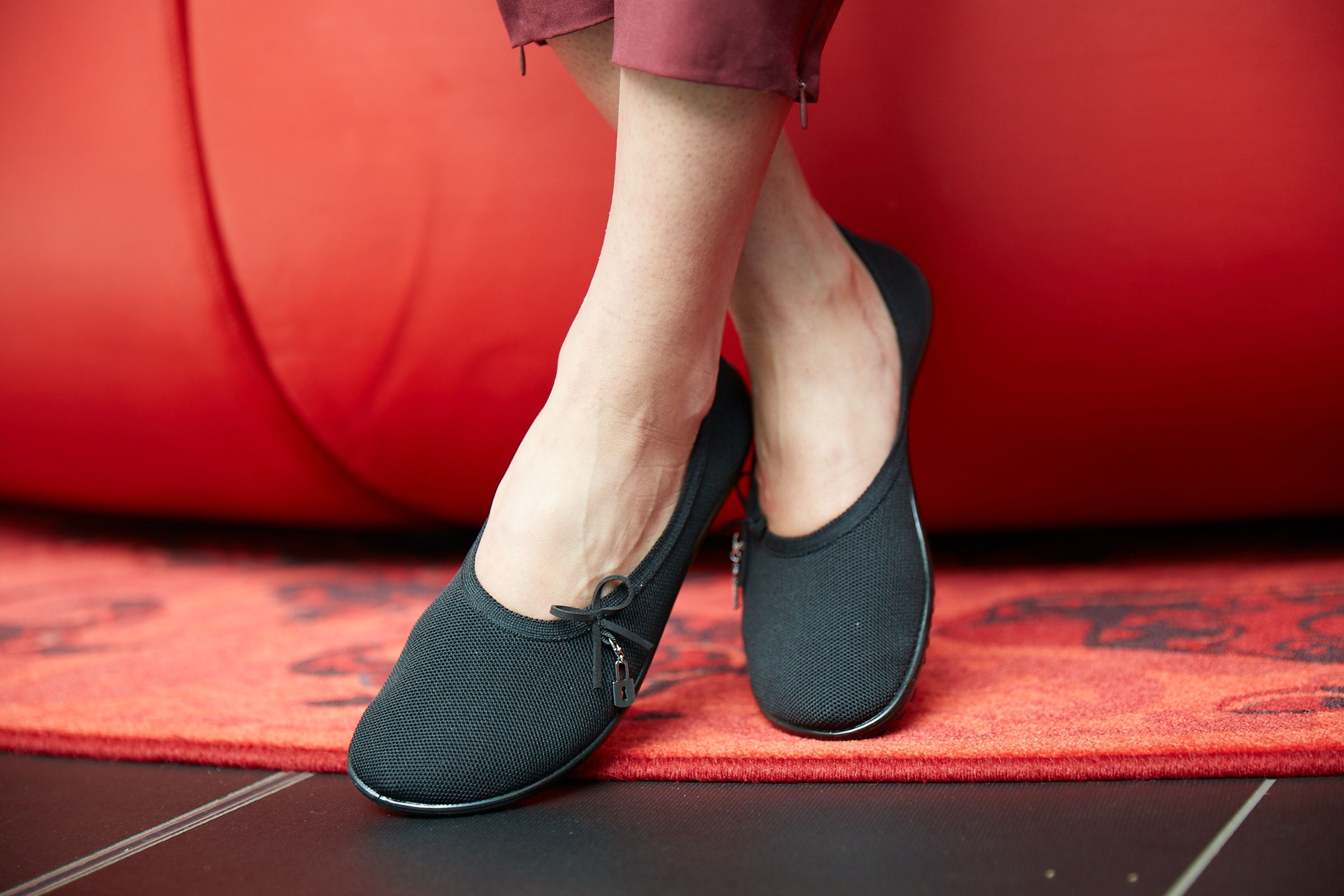 Leguano Barfußschuh »LADY LOOP«, Ballerina, Slipper, Bequemschuh mit süßer Zierschleife
