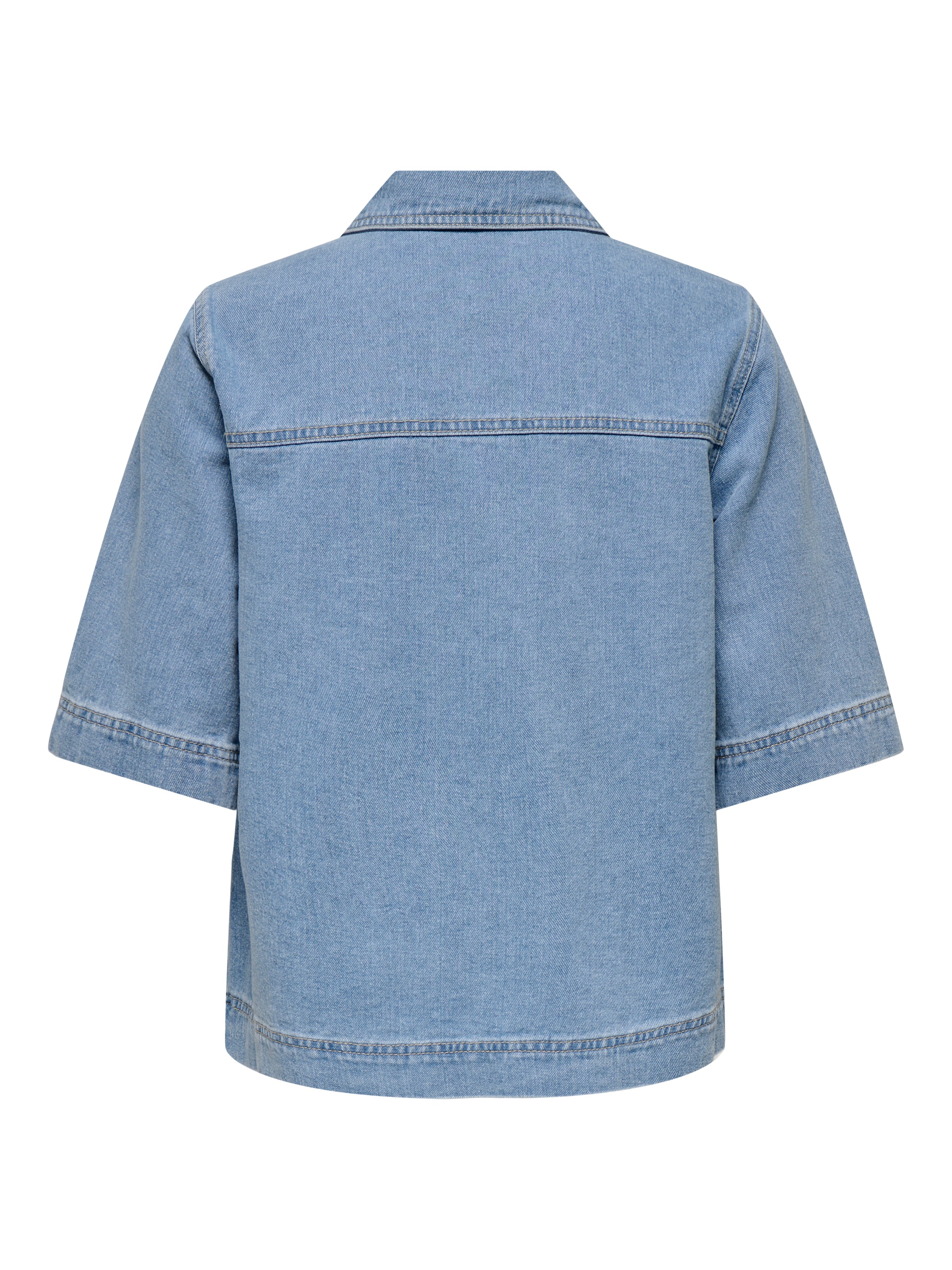 ONLY Jeansbluse »ONLBELLE S/S SHIRT DNM GUA NOOS« mit Halbarm