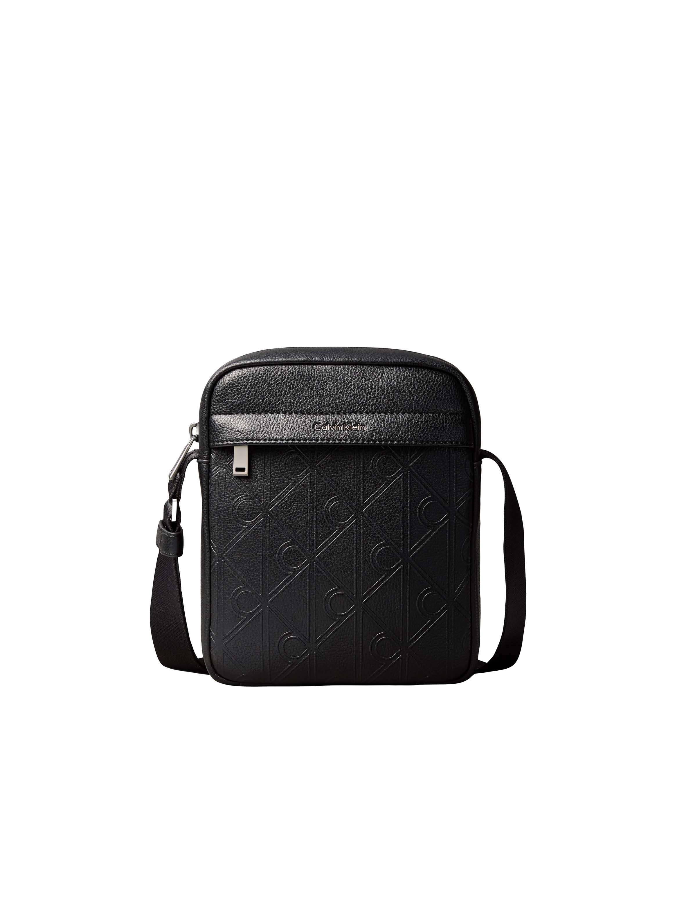 Calvin Klein Umhängetasche "EMBLEM AOP DEBOSS REPORTER" Unisex Mini Bag, Body Bag, Schultertasche mit CK-Logoprägung