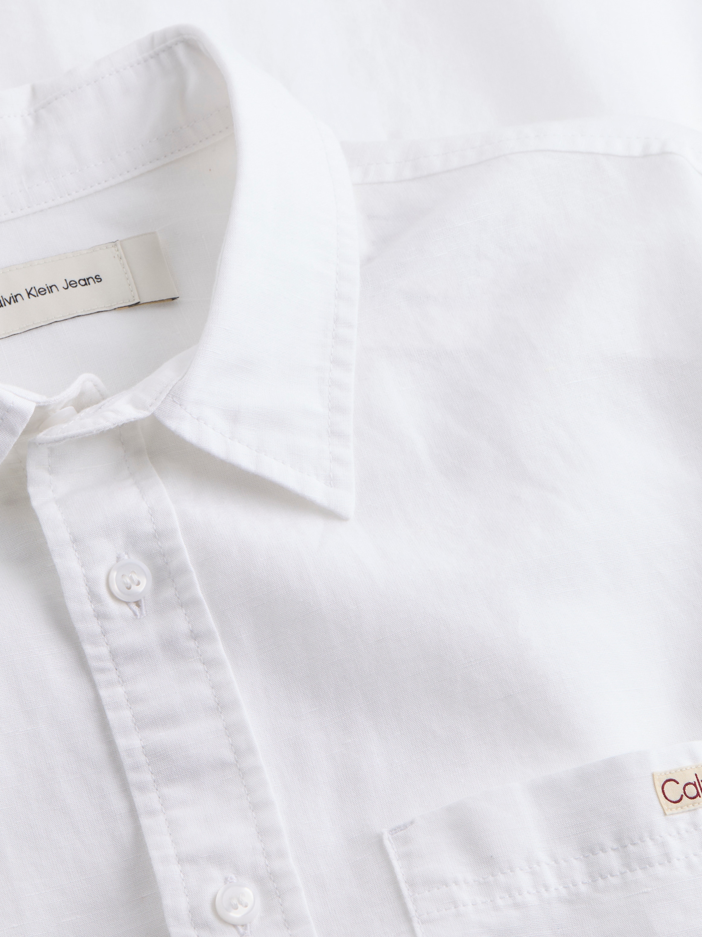 Calvin Klein Jeans Leinenhemd »LINEN COTTON SHIRT«, mit Brusttasche
