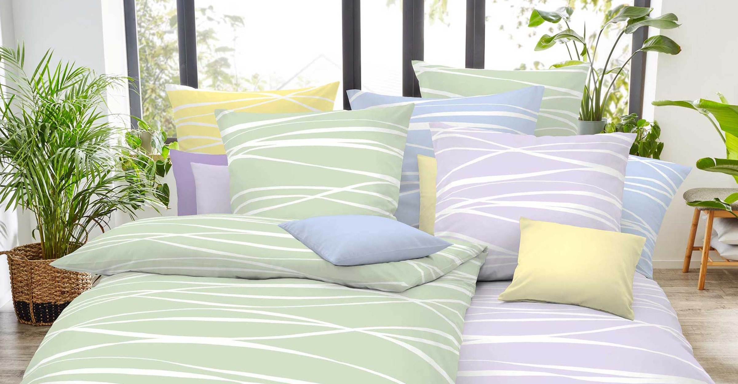 Thumbnail - Kaeppel Wendebettwäsche "Motion" 3 Stk. Mit feinen Wellenlinien