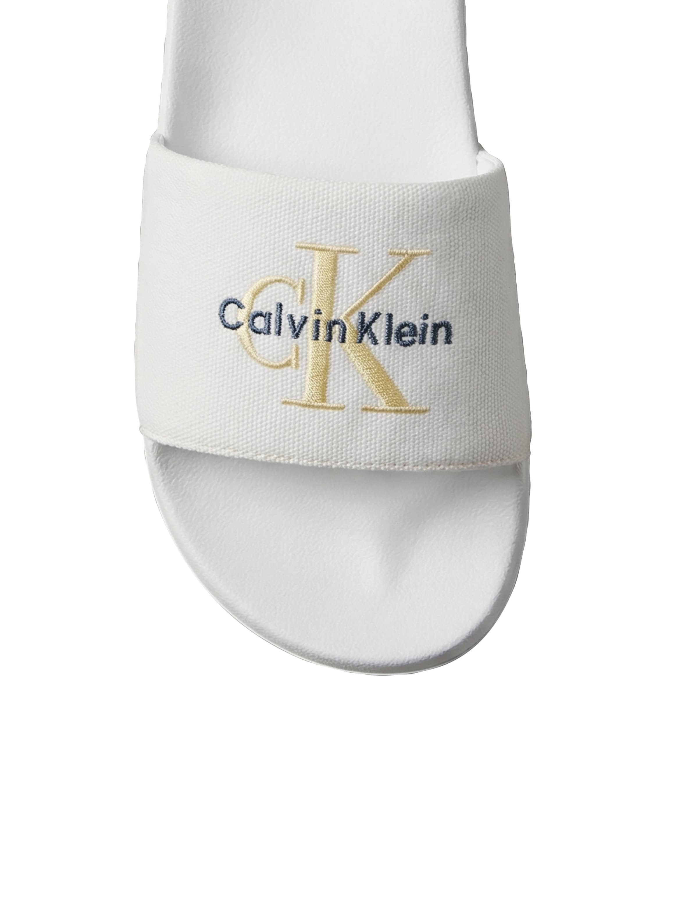 Calvin Klein Badepantolette »ESS SLIDE CV WN«  Strandschuh, Flat mit CK-Stickerei