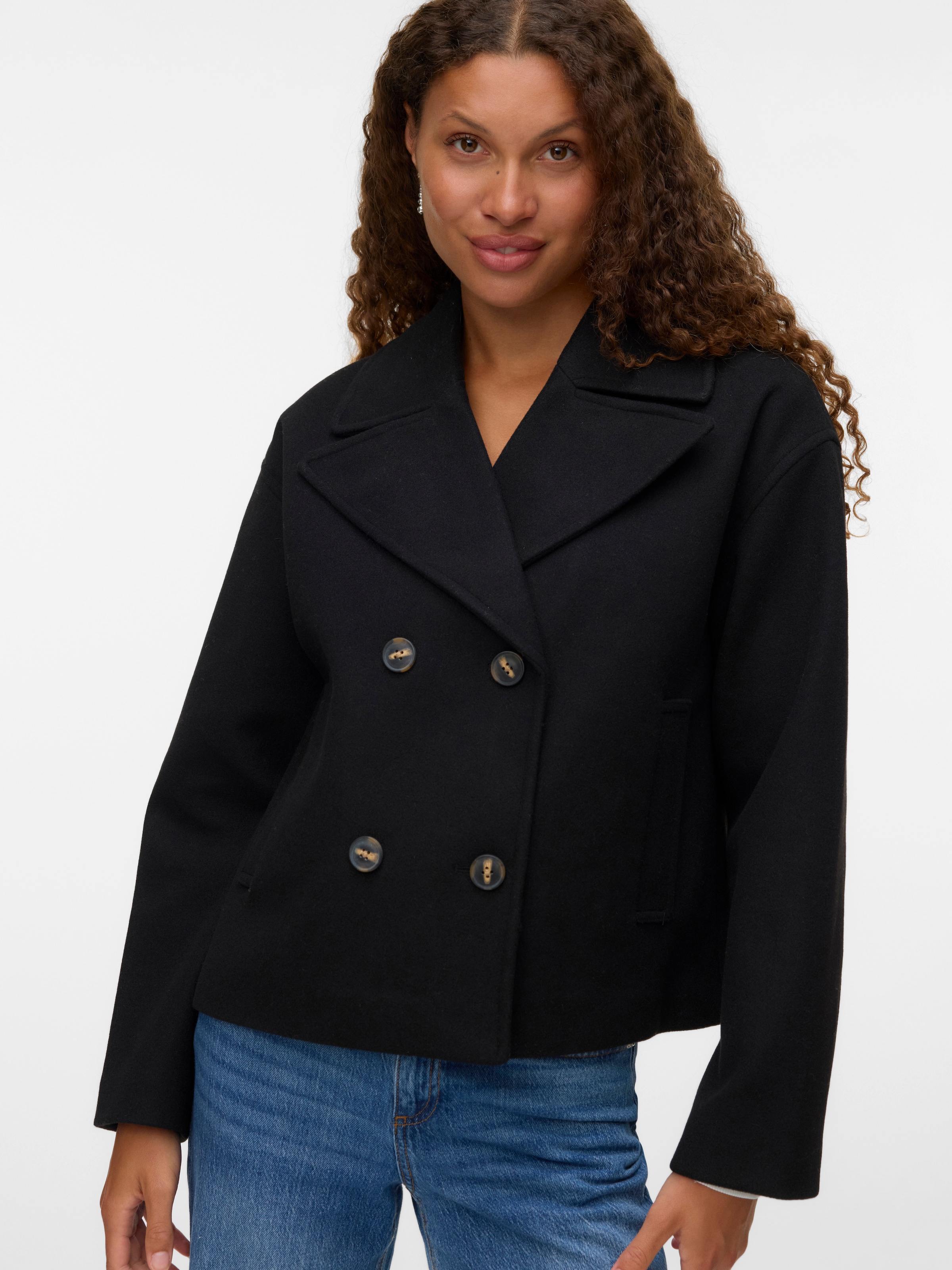 Vero Moda Cabanjacke »VMVINCELINE SHORT JACKET NOOS« mit Knopfleiste