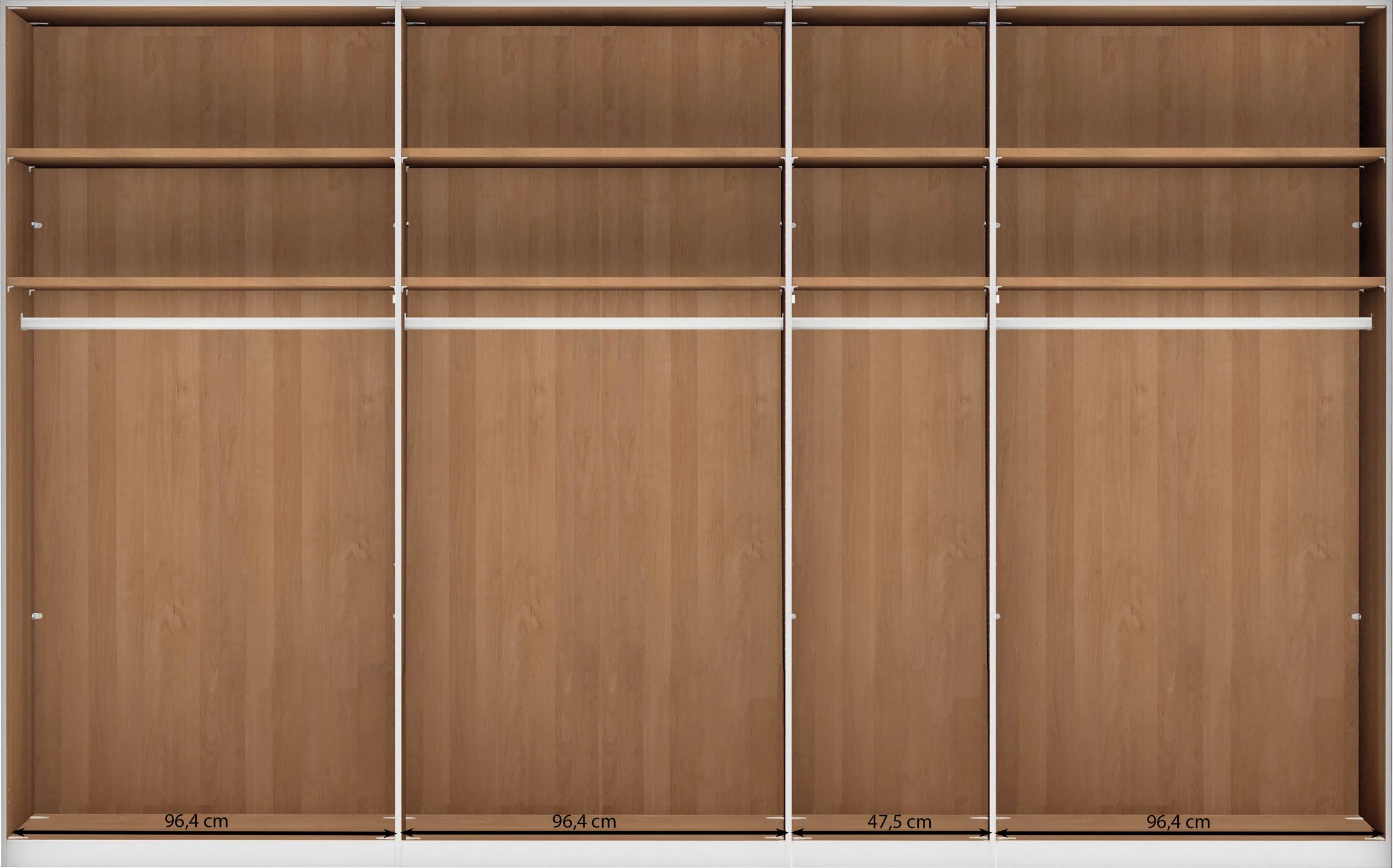 WIEMANN Drehtürenschrank »Cardiff, Massivholztüren in Kombination mit Glas- oder Spiegeltüren«, (4 Breiten, 2 Höhen 216/236cm auswählbar), hochwertiges Design in langlebiger Qualität, viel Stauraum