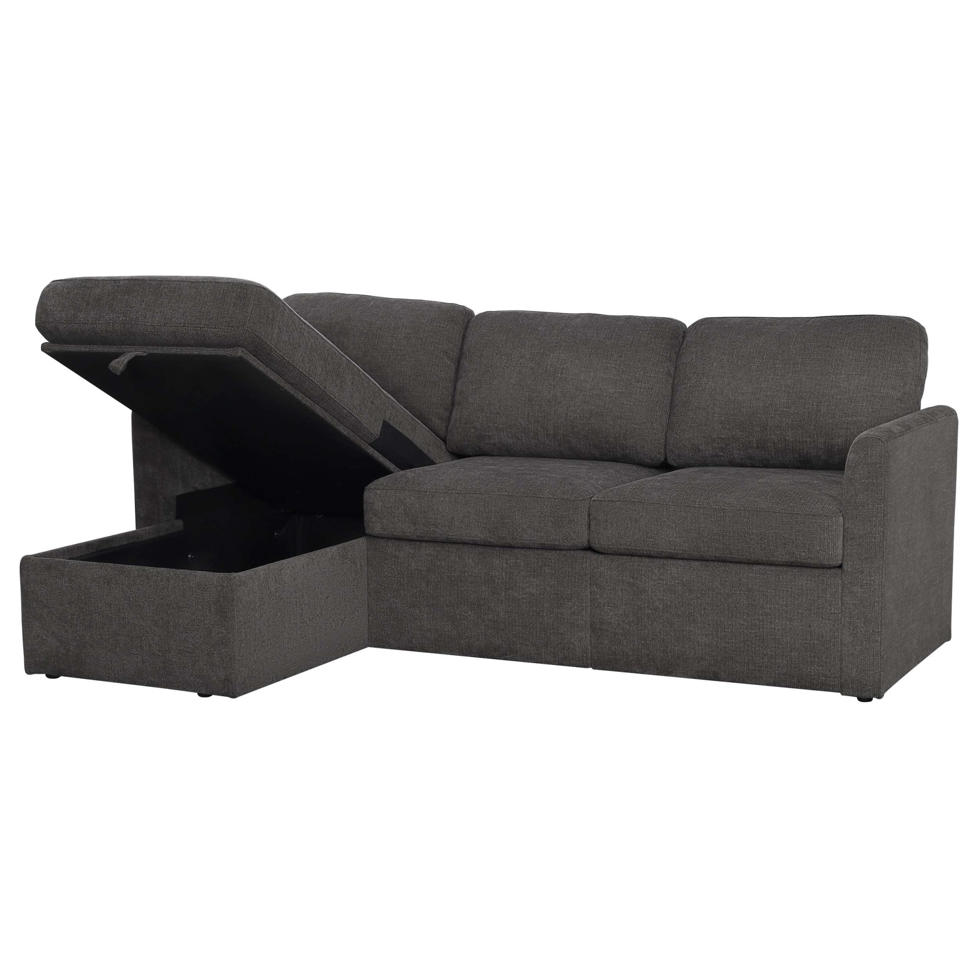 Dorel Home Ecksofa »NORDHUS, L-Form, 200 cm, Recamiere rechts/links montierbar« Recamiere, Stauraum, Cord und feiner Webstoff-Bezug