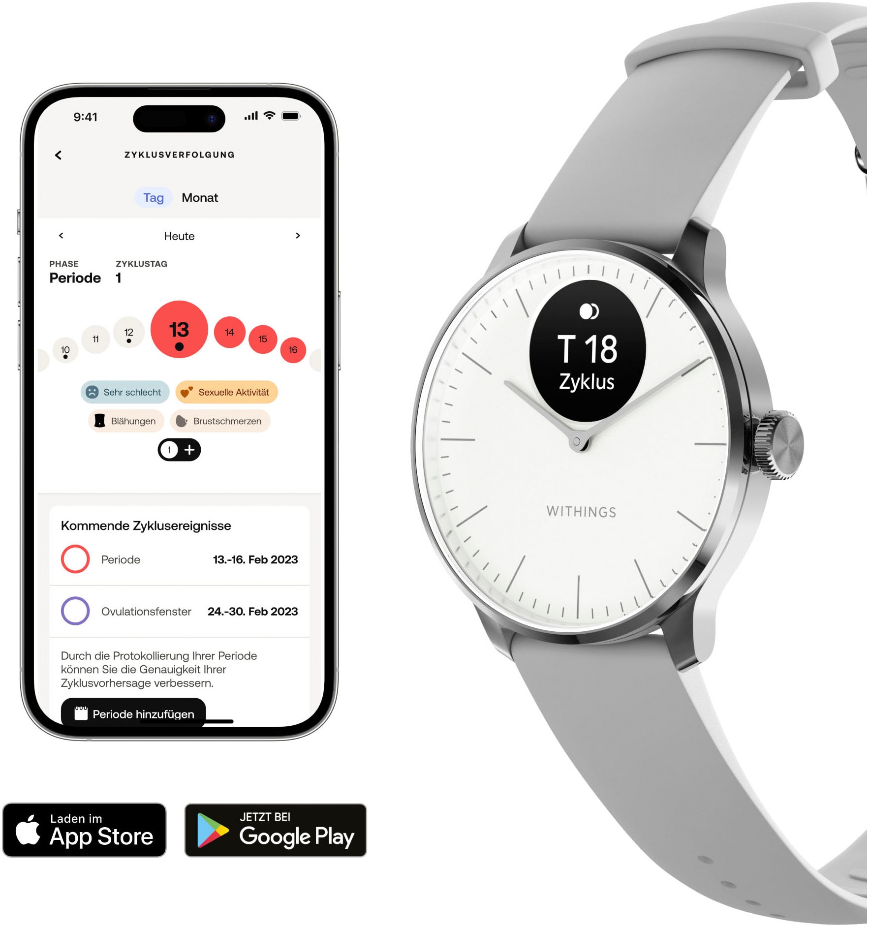 Withings Smartwatch »ScanWatch Light 37mm«, (/ 0,63 Zoll),)
