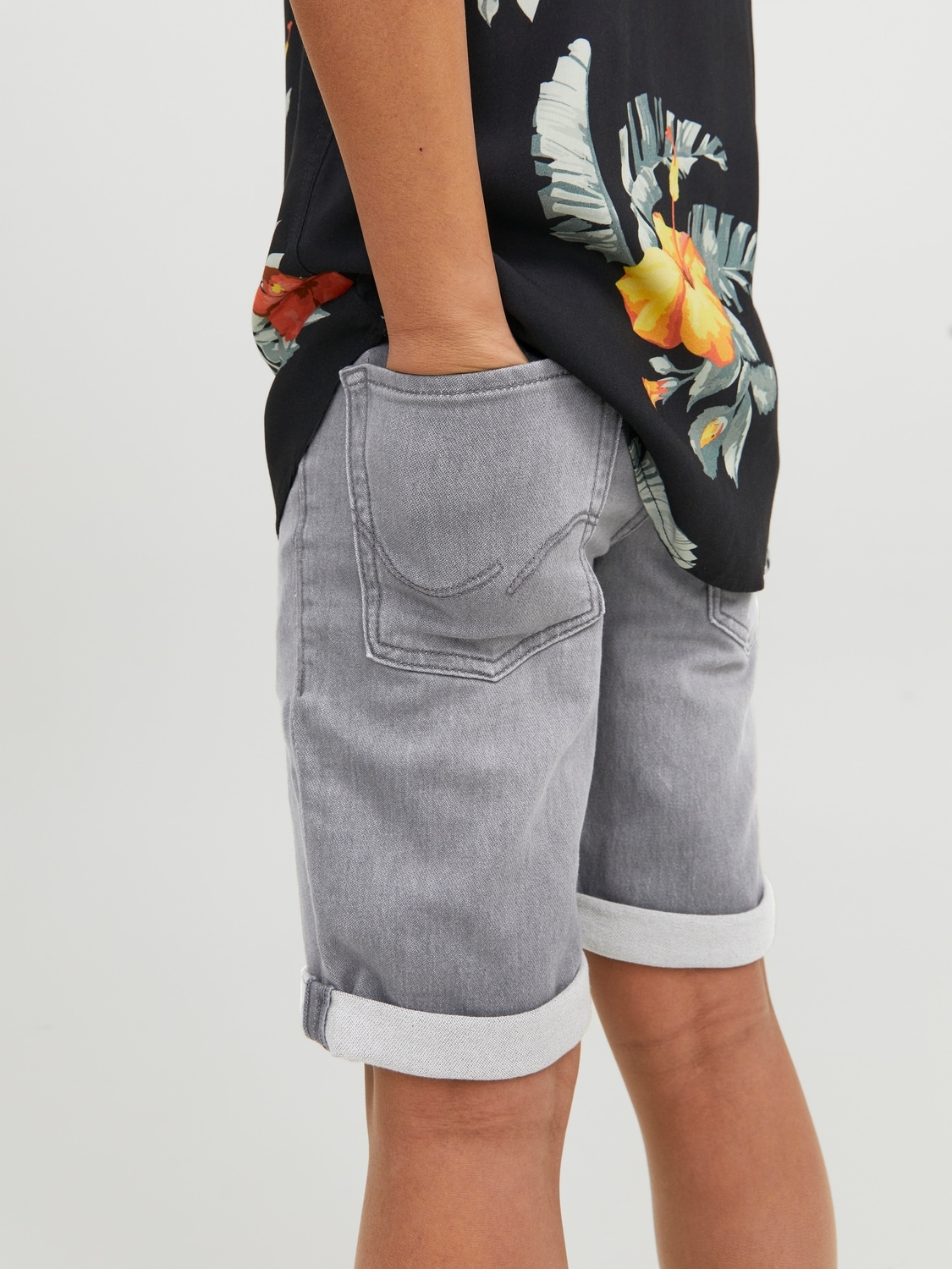 Jack & Jones Junior Jeansshorts »JJIRICK JJICON SHORTS GE«, mit Umschlag