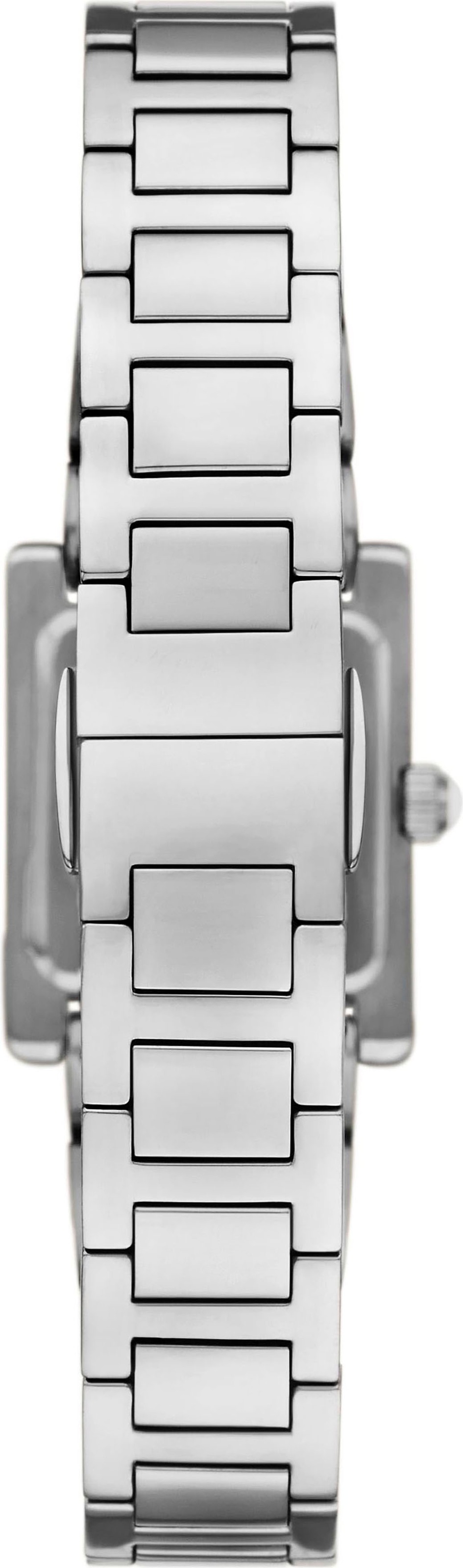 Emporio Armani Quarzuhr, Armbanduhr, Damenuhr, Edelstahlarmband, analog, Glassteine