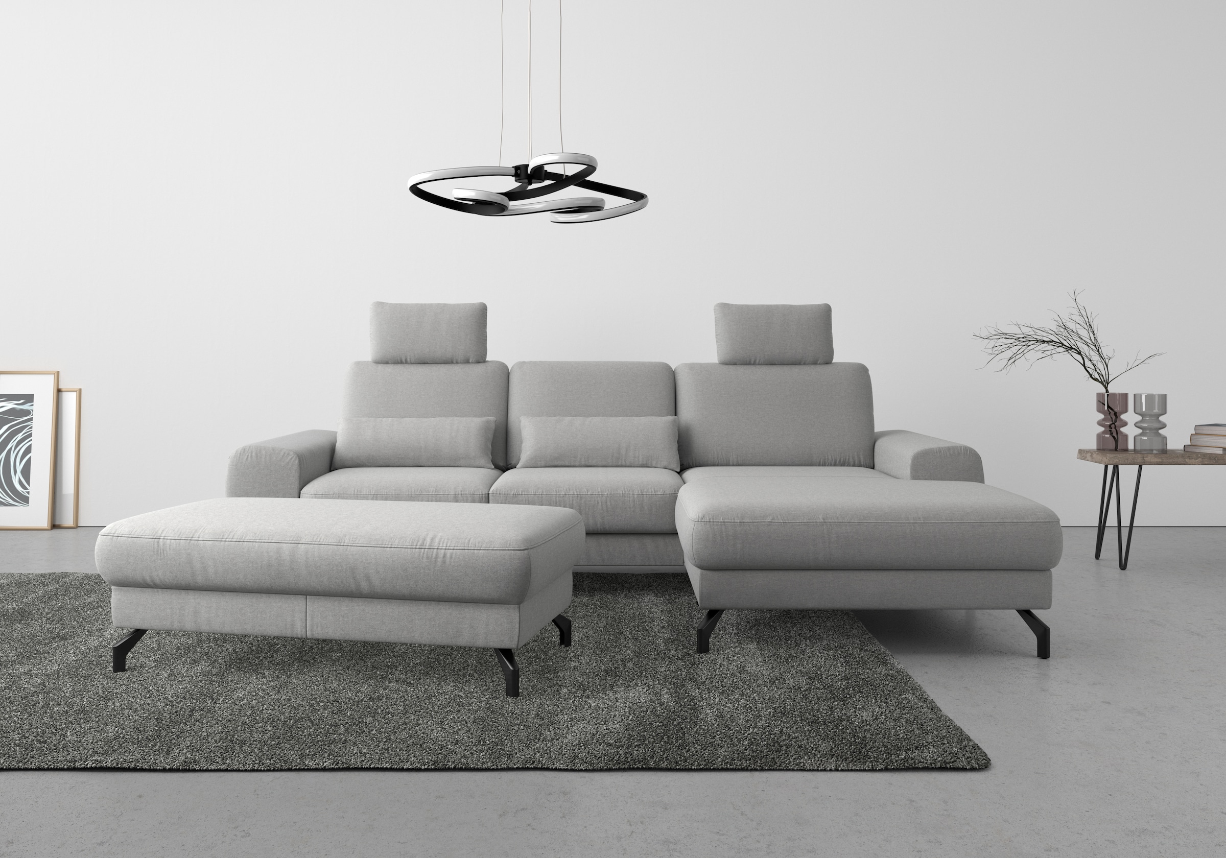 sit&more Ecksofa "Cinturo L-Form", inklusive Sitztiefenverstellung und Fede günstig online kaufen