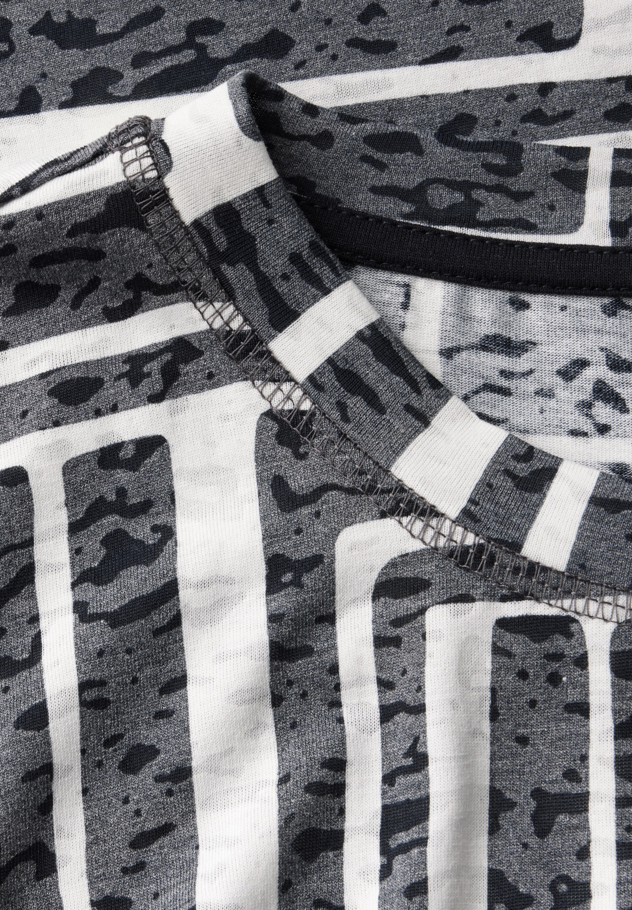 Cecil Rundhalsshirt, aus softem Materialmix