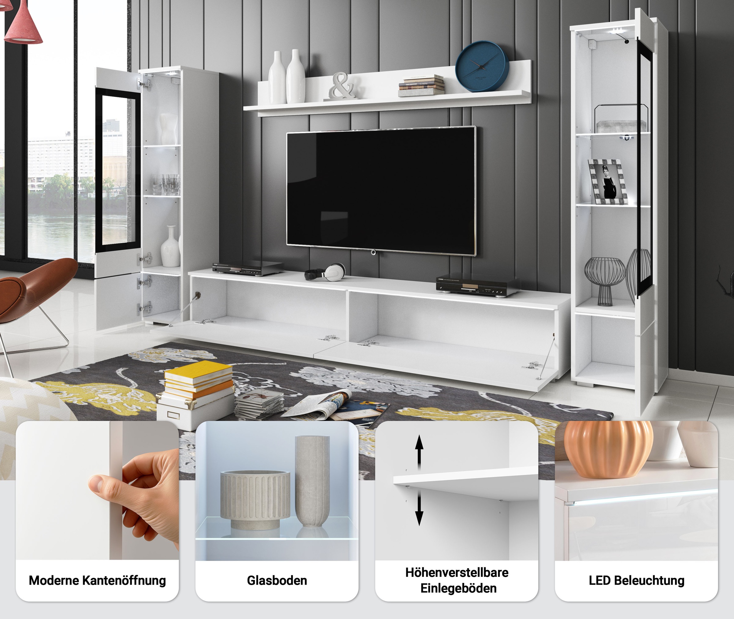 Thumbnail - INOSIGN Wohnwand "VERA II" Komplett-Set, 4 Stk. tlg.