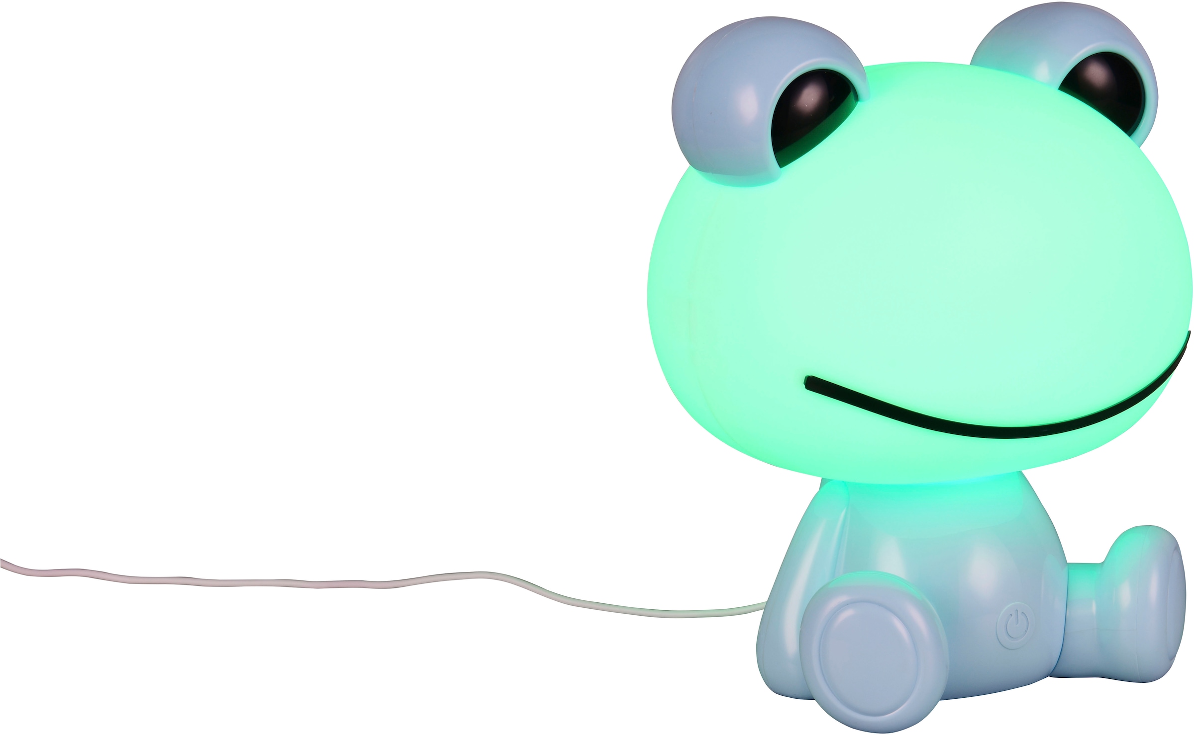 REALITY Leuchten LED Tischleuchte »HOPPER, Kinderzimmer Tischleuchte Nachttischleuchte Frosch Optik, RGB«, 1 flammig, Leuchtmittel LED-Board | LED fest integriert, 0,3W 30 Lumen warmweiß 3000K, RGB Farbwechsel Modus, USB-Anschluss