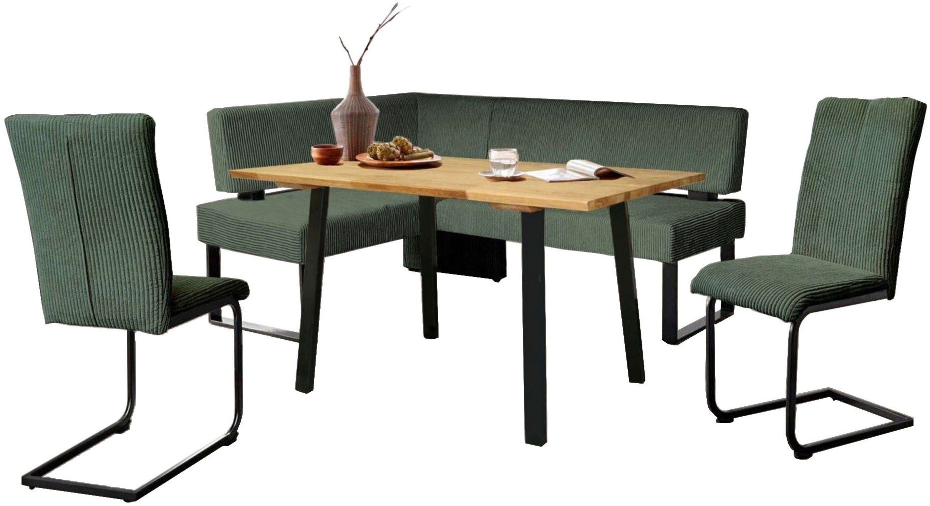 OTTO home Eckbankgruppe "Oliver" Set, 4-tlg, 4 Stk. tlg. Eckbank mit Wellen günstig online kaufen