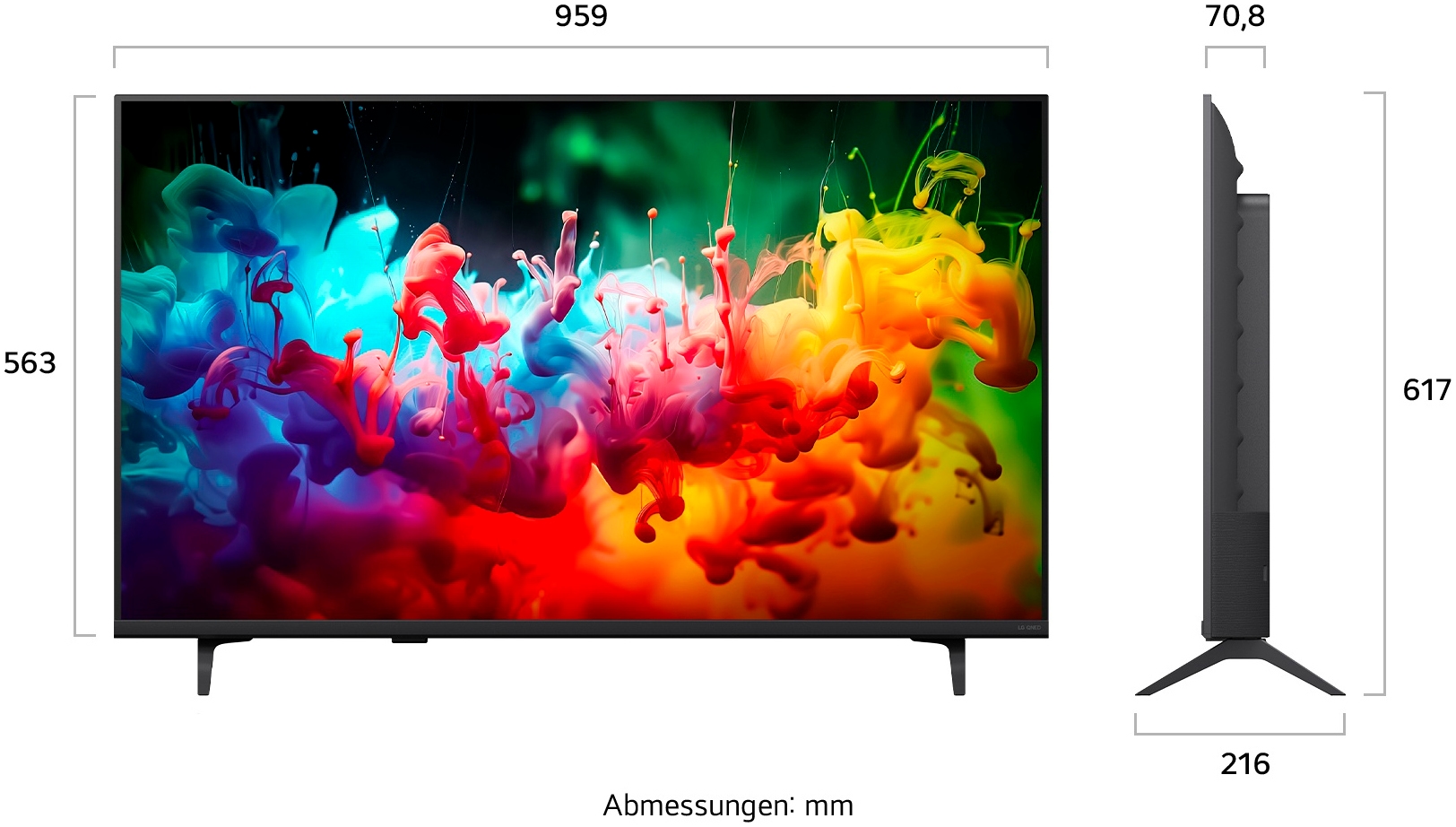 LG QNED-Fernseher »43QNED71B6B« 108 cm/43 ″ Smart-TV
