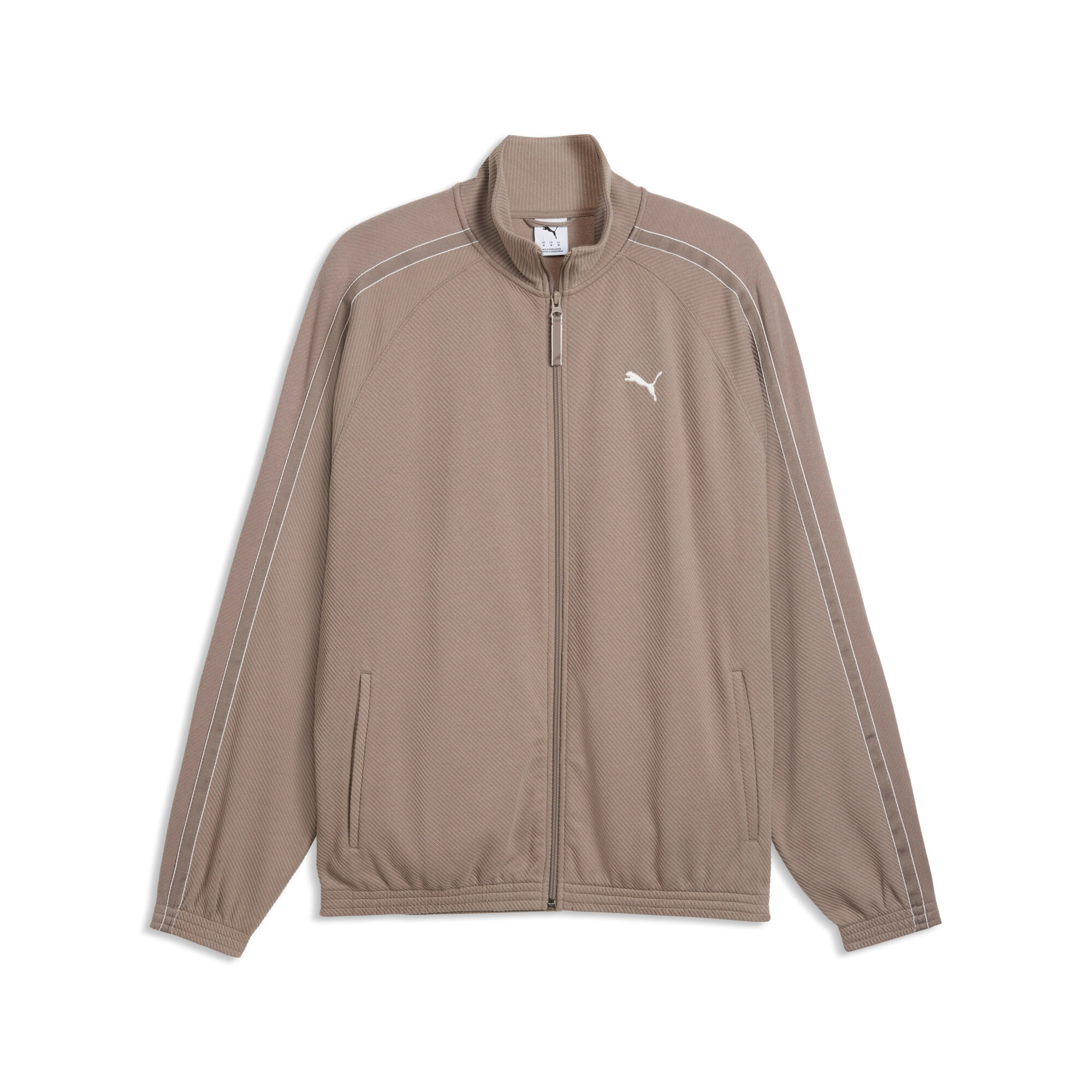 PUMA Trainingsjacke "CLASS RELAXED MATERIAL TRACK JACKET" ohne Kapuze mit Stehkragen, unifarbenes Design, Relaxed Fit