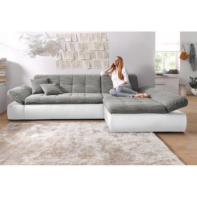 DOMO collection Ecksofa »Moric«, im XXL-Format, wahlweise mit Bettfunktion  und Armlehnenverstellung bestellen | BAUR