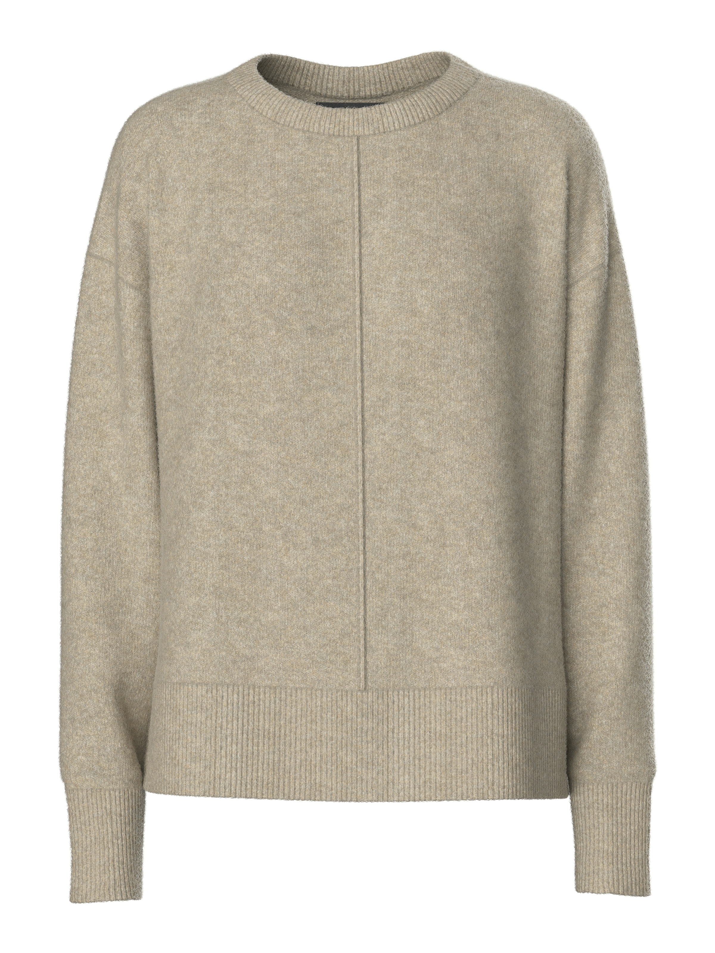 pieces Strickpullover »PCMALOU LS O-NECK CUTLINE KNIT NOOS BC«