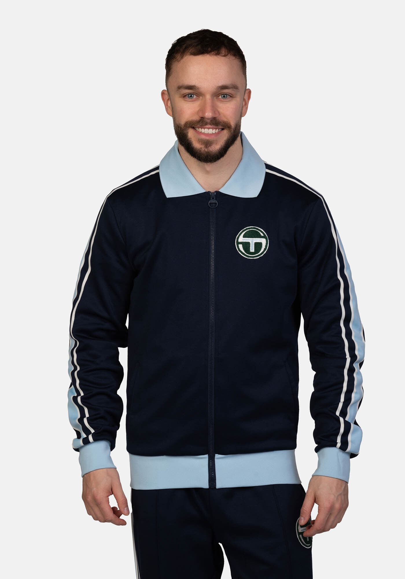 Sergio Tacchini Trainingsjacke »MONTE TRACK TOP Herren«, ohne Kapuze, Trainingsjacke Herren, leichte Jacke, Retro, Sportjacke, Outdoor, Sale