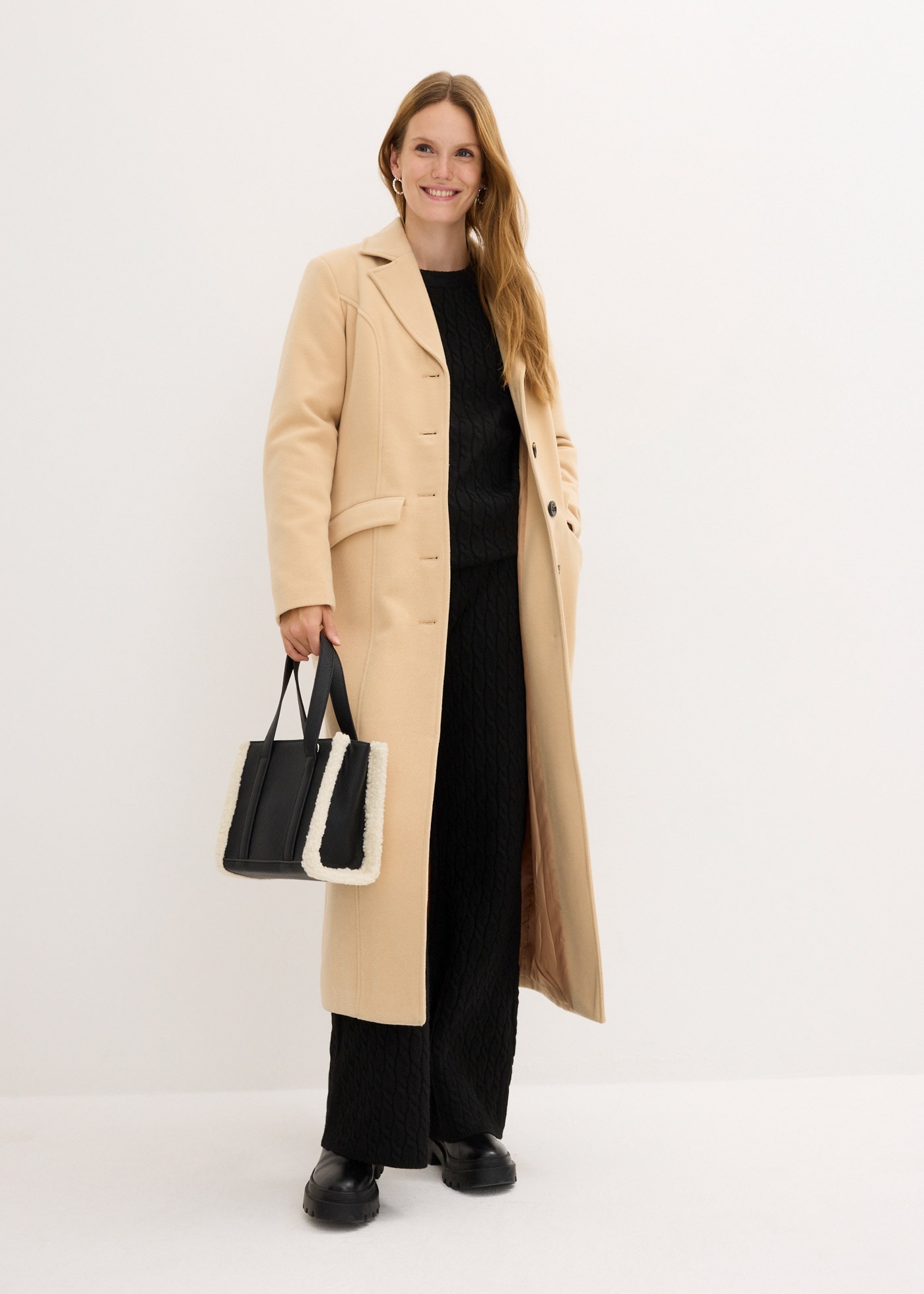 bonprix Strickpullover »Oversize-Pullover mit Zopfmuster« mit Zopfmuster