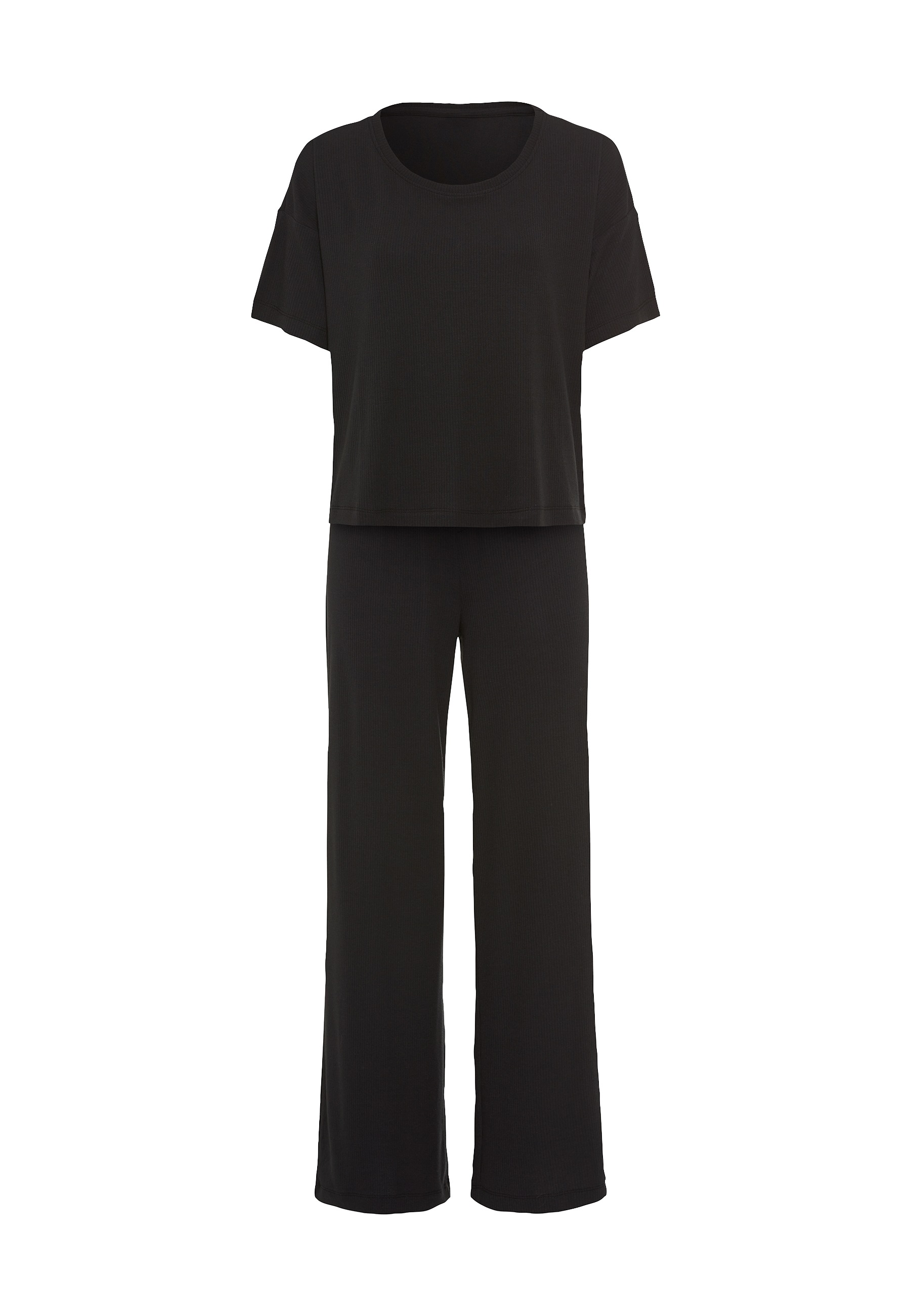 LSCN by LASCANA Pyjama Set, 2-teilig, 2 Stk. mit kleiner Zierknopfleiste an günstig online kaufen