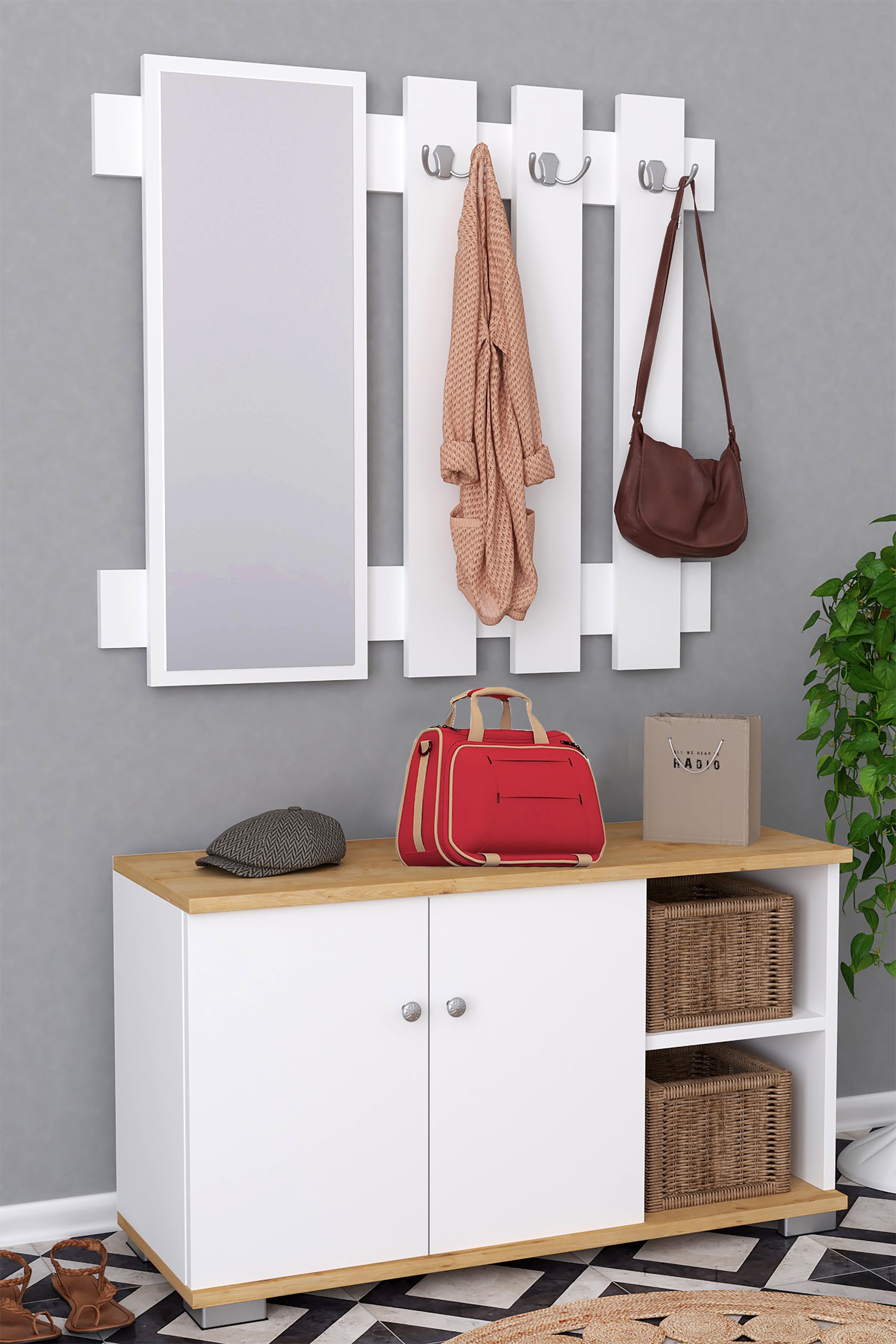 VCM Schuhschrank »2tlg. Holz Garderobe Dielenmöbel Schuhe Gados XL«