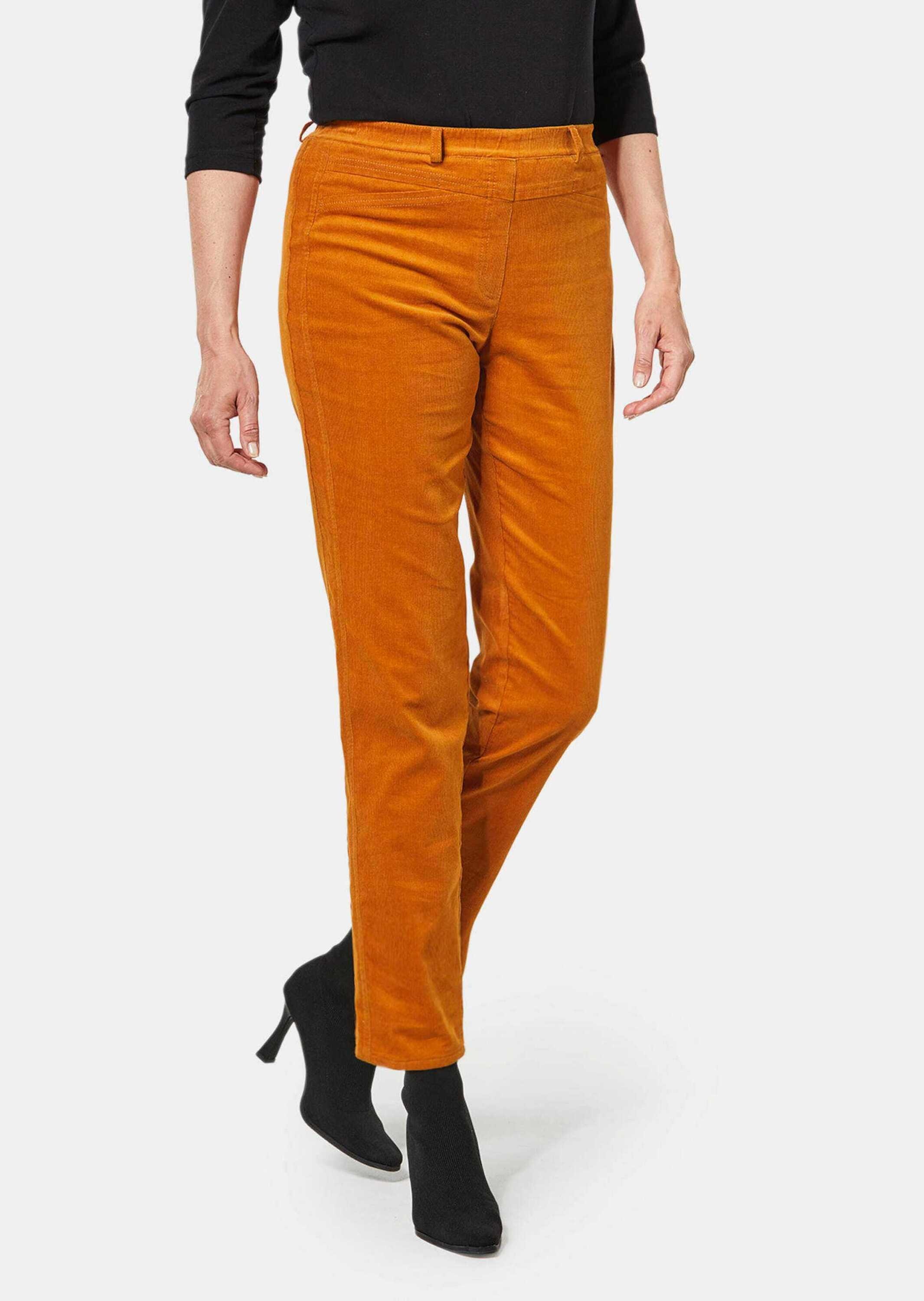 GOLDNER Schlupfhose »Cordhose LOUISA Supersofte Cordhose LOUISA mit aufwendiger Schnittführung«