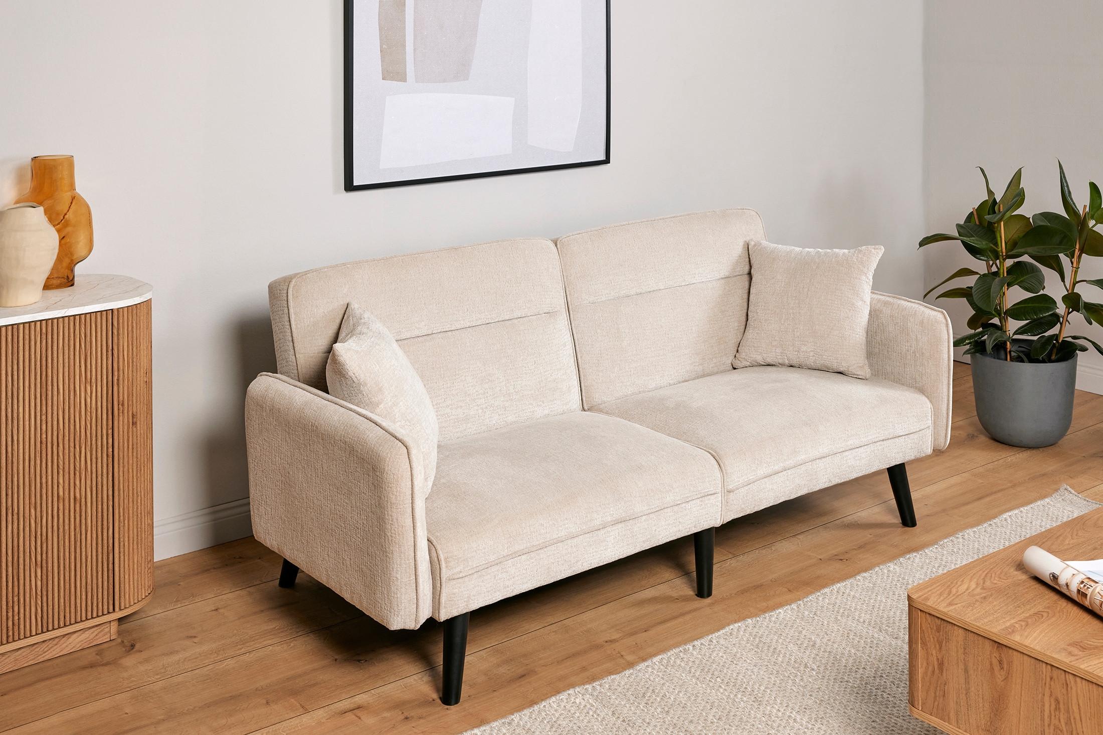 Jahnke Schlafsofa »CHILLAX LINE« mit Relax-und Schlaffunktion, inkl. Kissen, Breite 191 cm