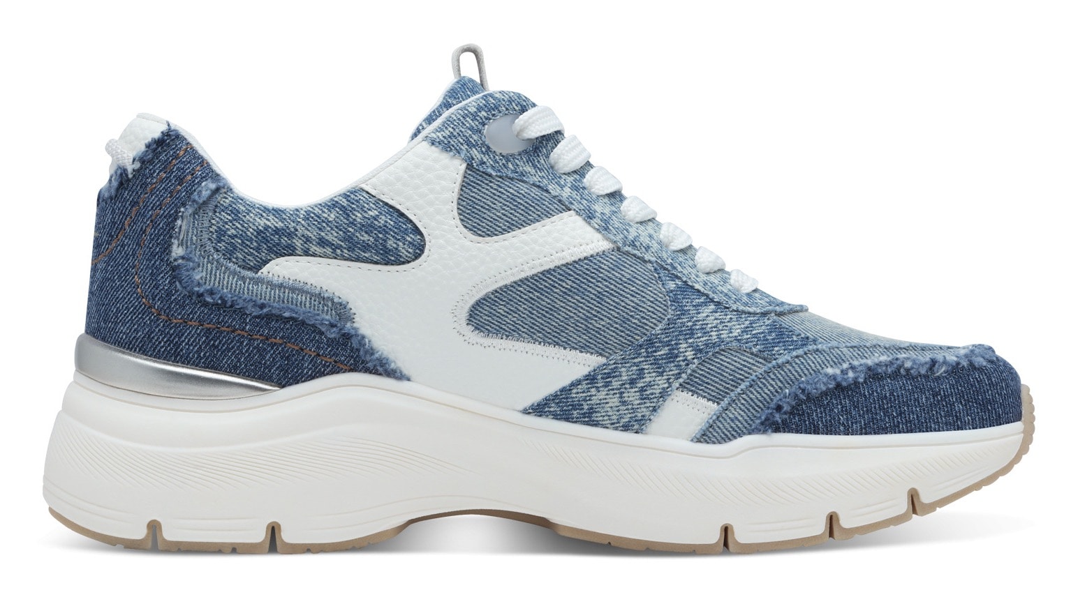 Tamaris Keilsneaker, Plateaus, Freizeitschuh, Schnürschuh mit kontrastfarbenen Details