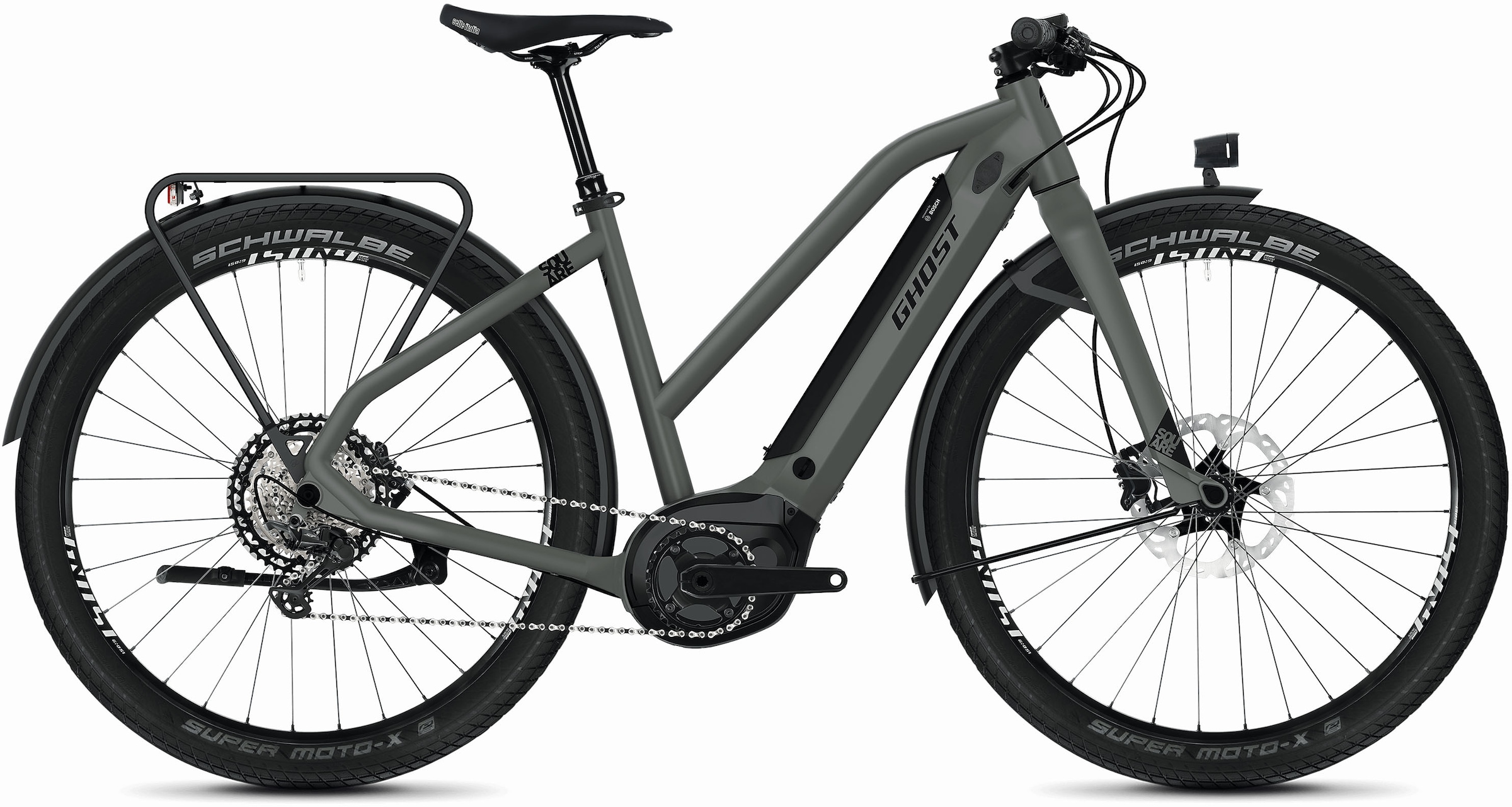 Ghost E-Bike »Hybride Square Travel B4.7+ AL W«, Shimano, XT RD-M8100 12-S, Mittelmotor 250 W, Pedelec, Elektrofahrrad für Damen