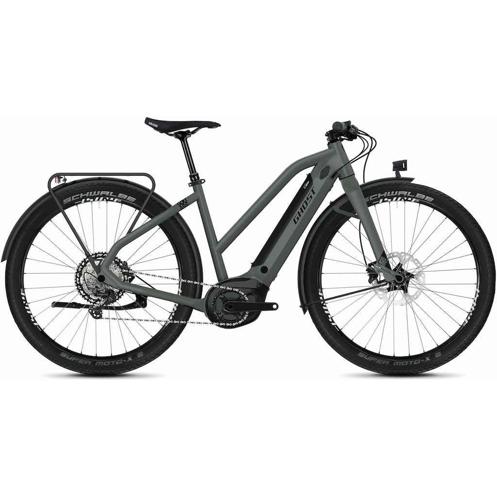 Ghost E-Bike »Hybride Square Travel B4.7+ AL W«, Shimano, XT RD-M8100 12-S, Mittelmotor 250 W