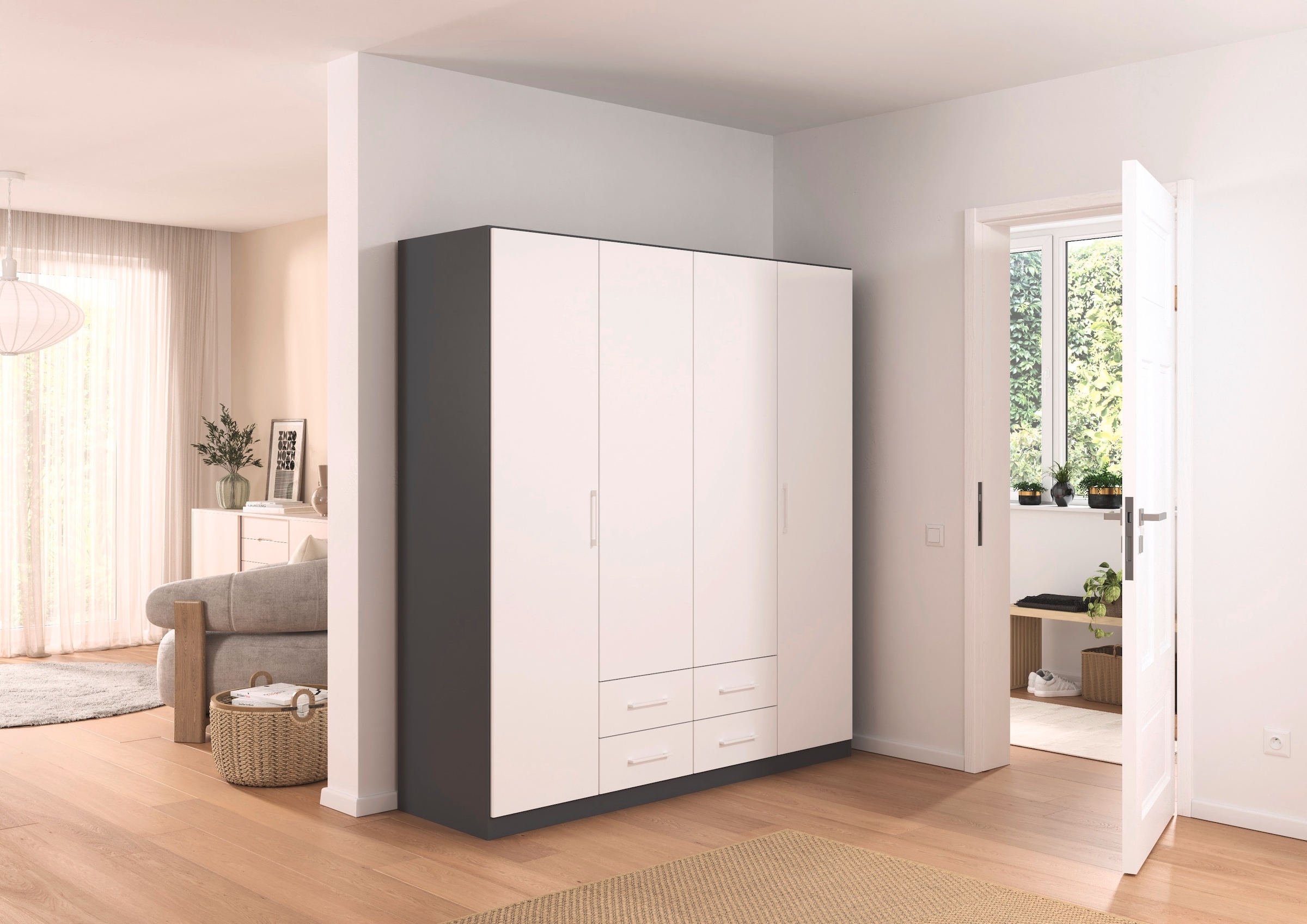 rauch Drehtürenschrank "Kleiderschrank Schrank Garderobe KREFELD optional m günstig online kaufen